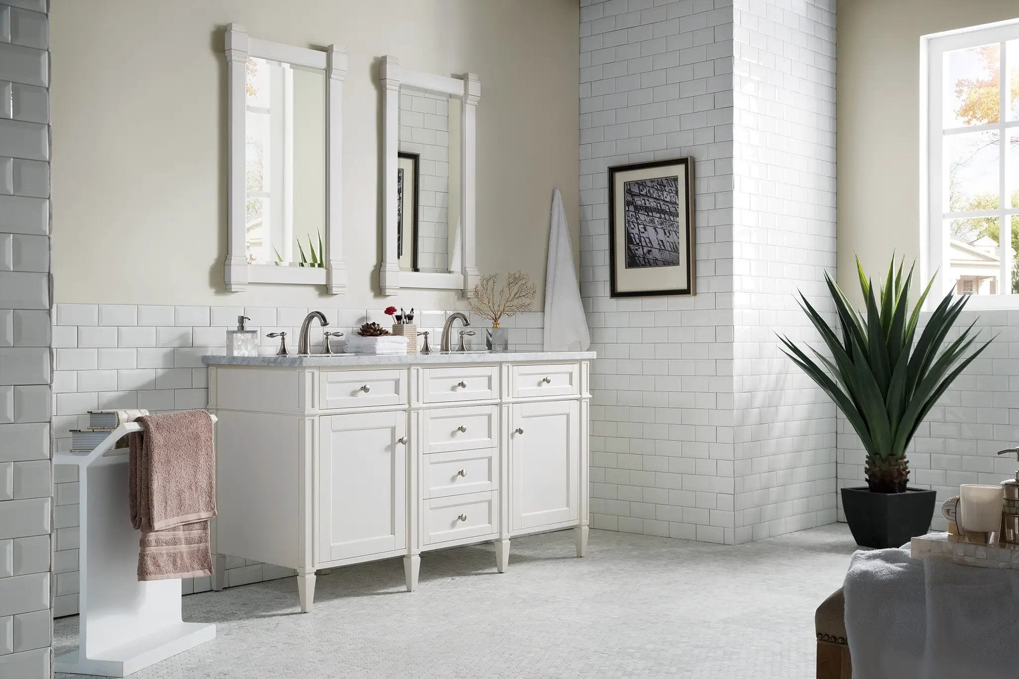 bright white vanity