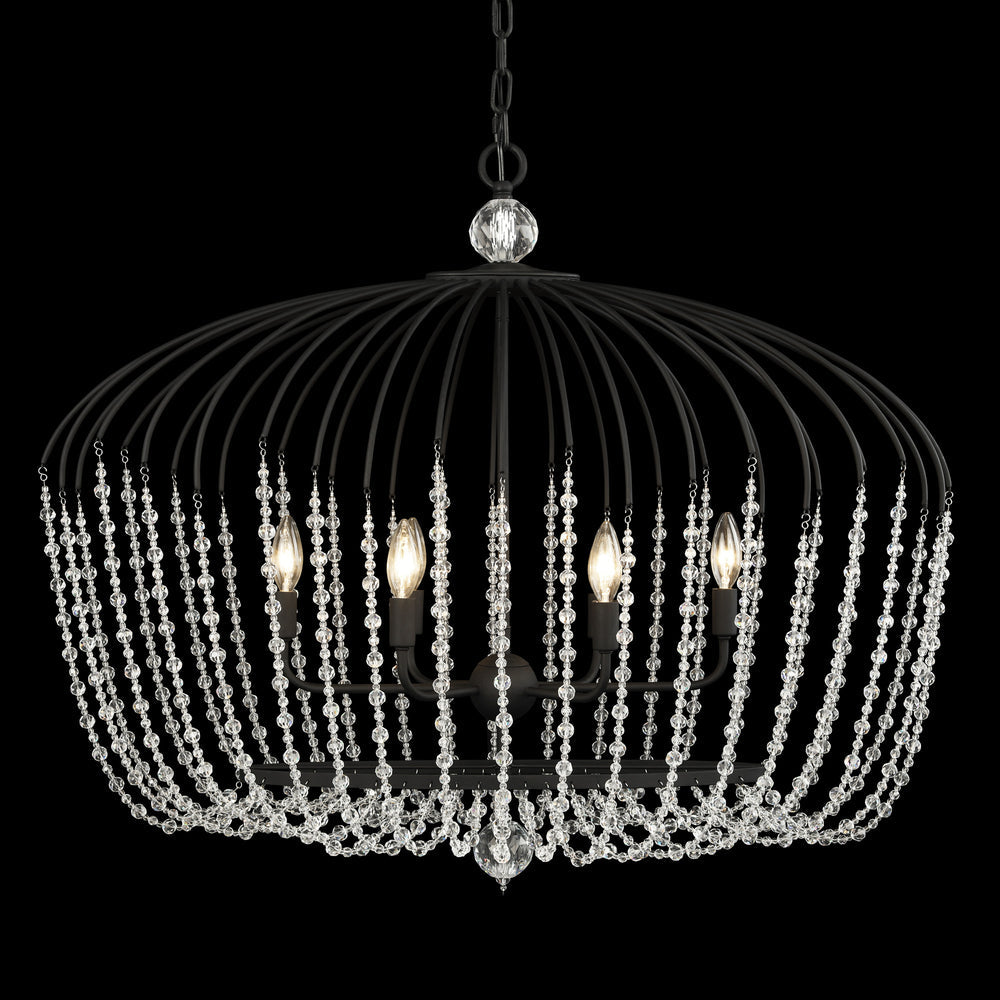 Varaluz Voliere 6-Light Crystal Oval Pendant