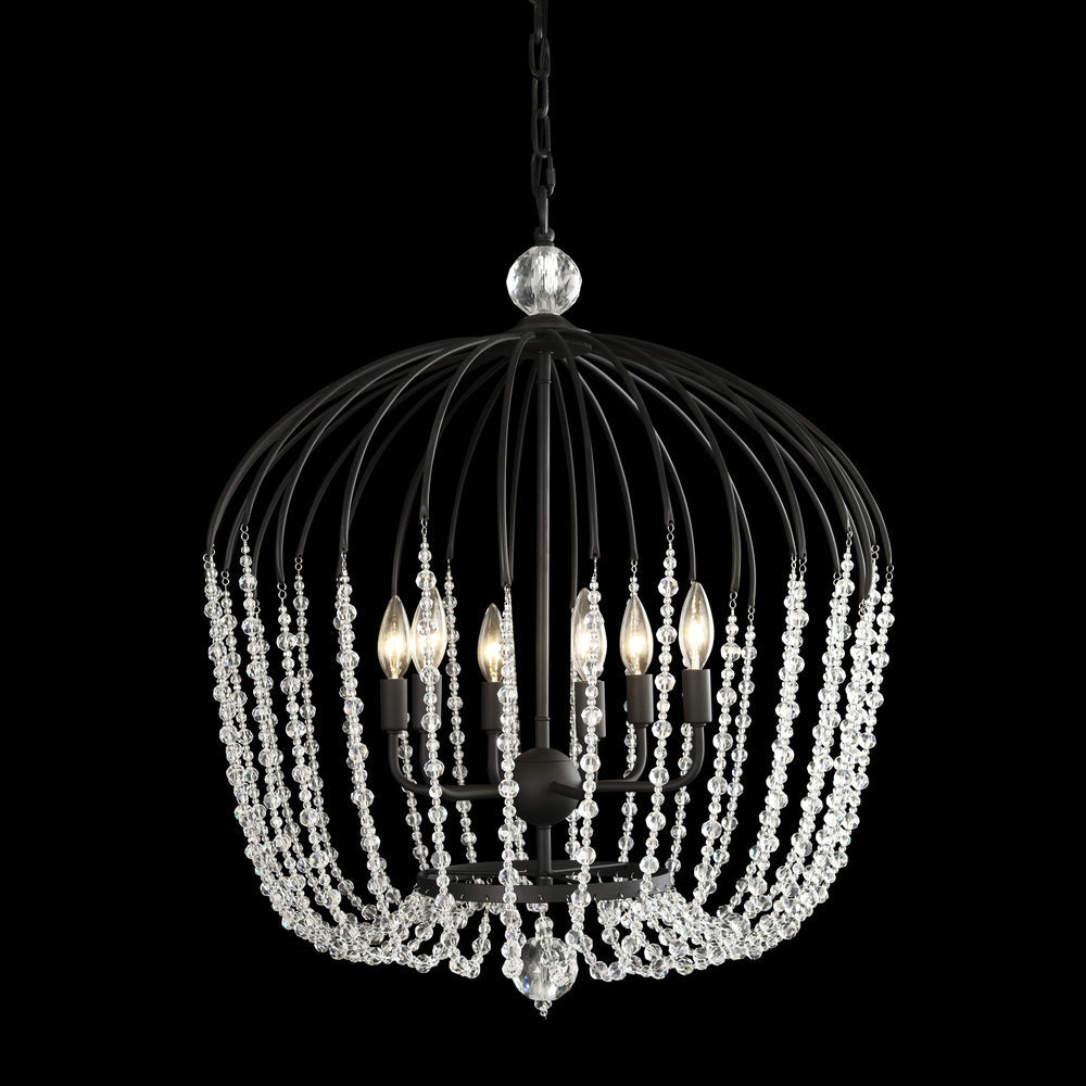 Varaluz Voliere 6-Light Crystal Tall Pendant