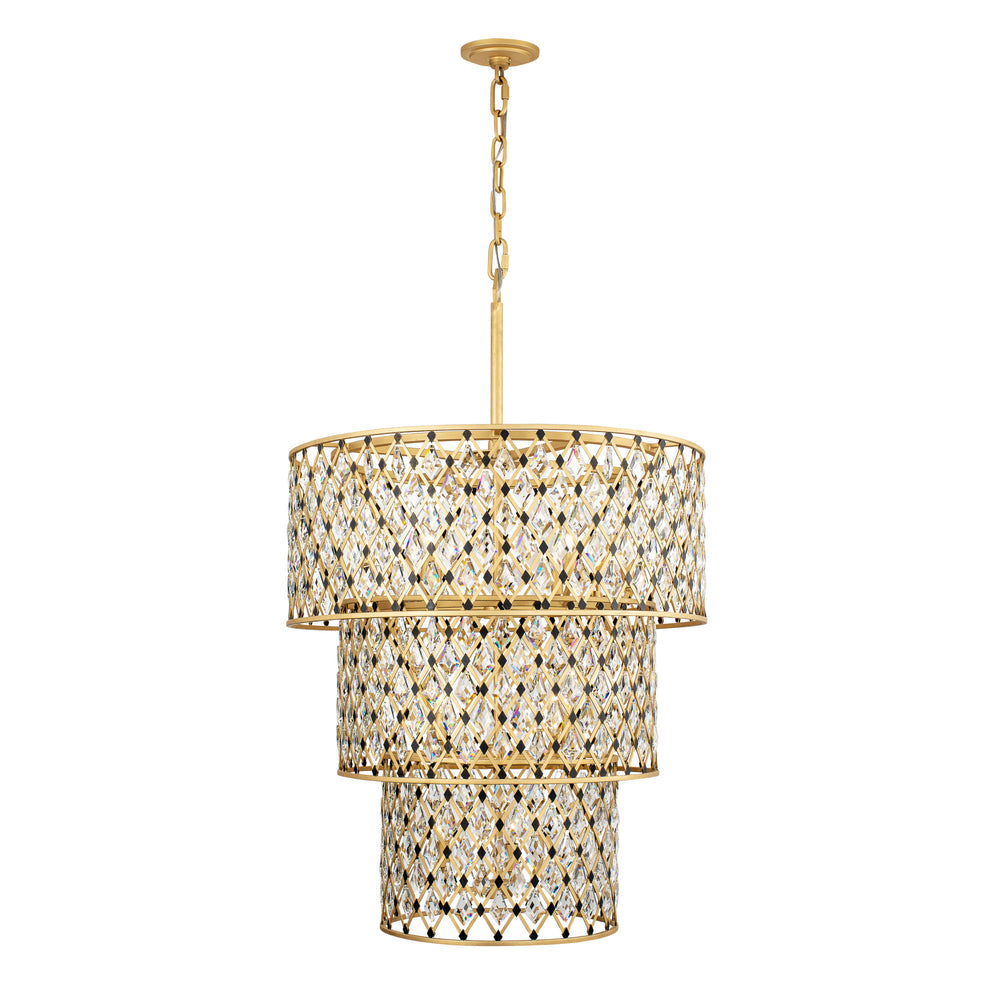 Varaluz Windsor 13-Light 3-Tier Crystal Chandelier