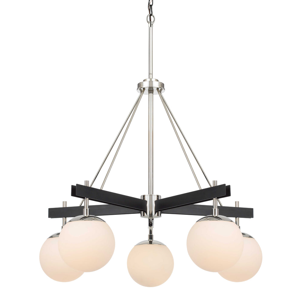 black/polished nickel chandelier