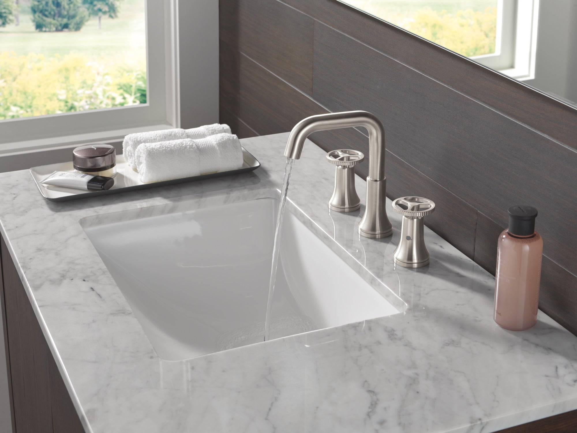 stainless bathroom faucet