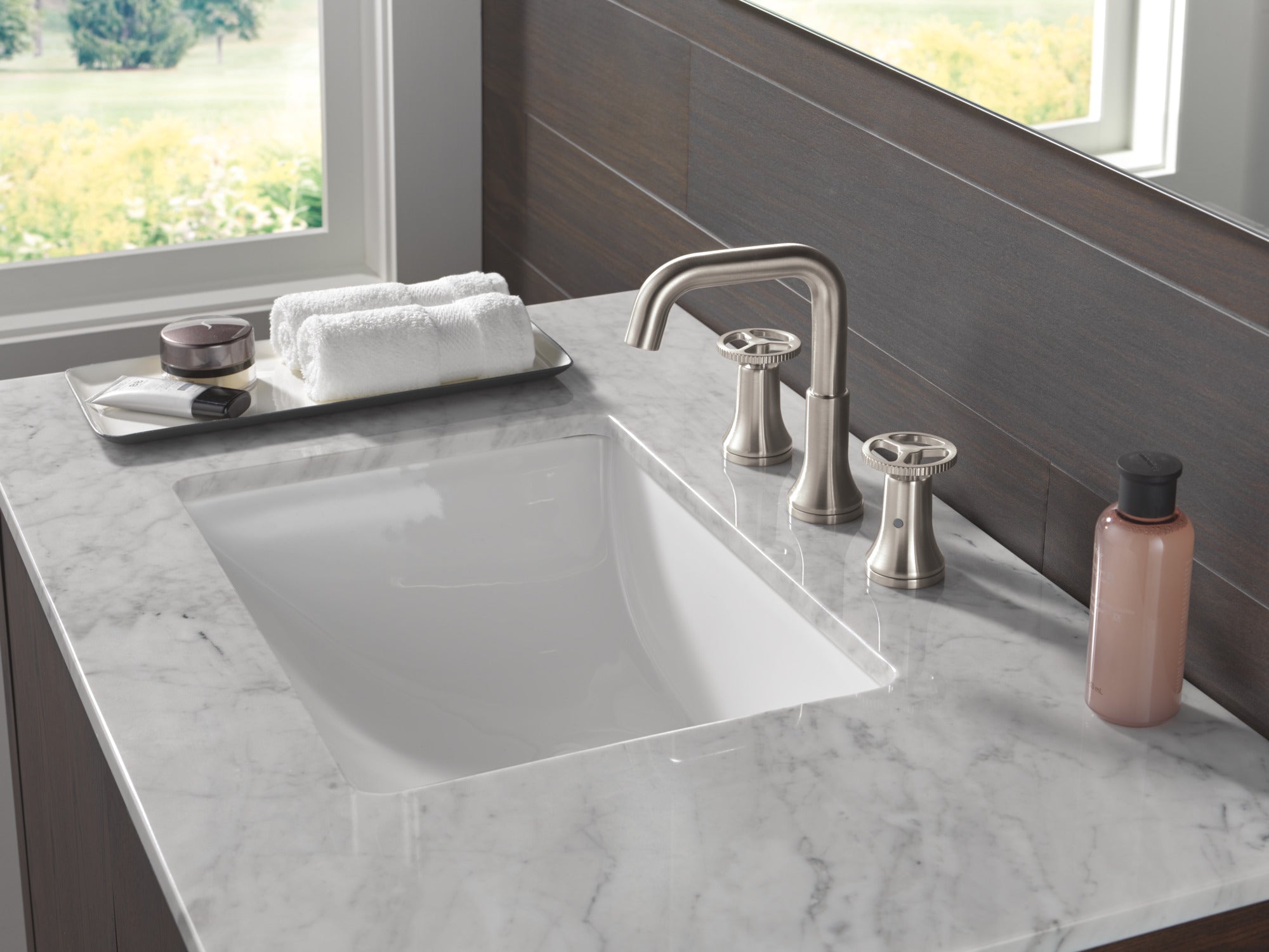 stainless bathroom faucet