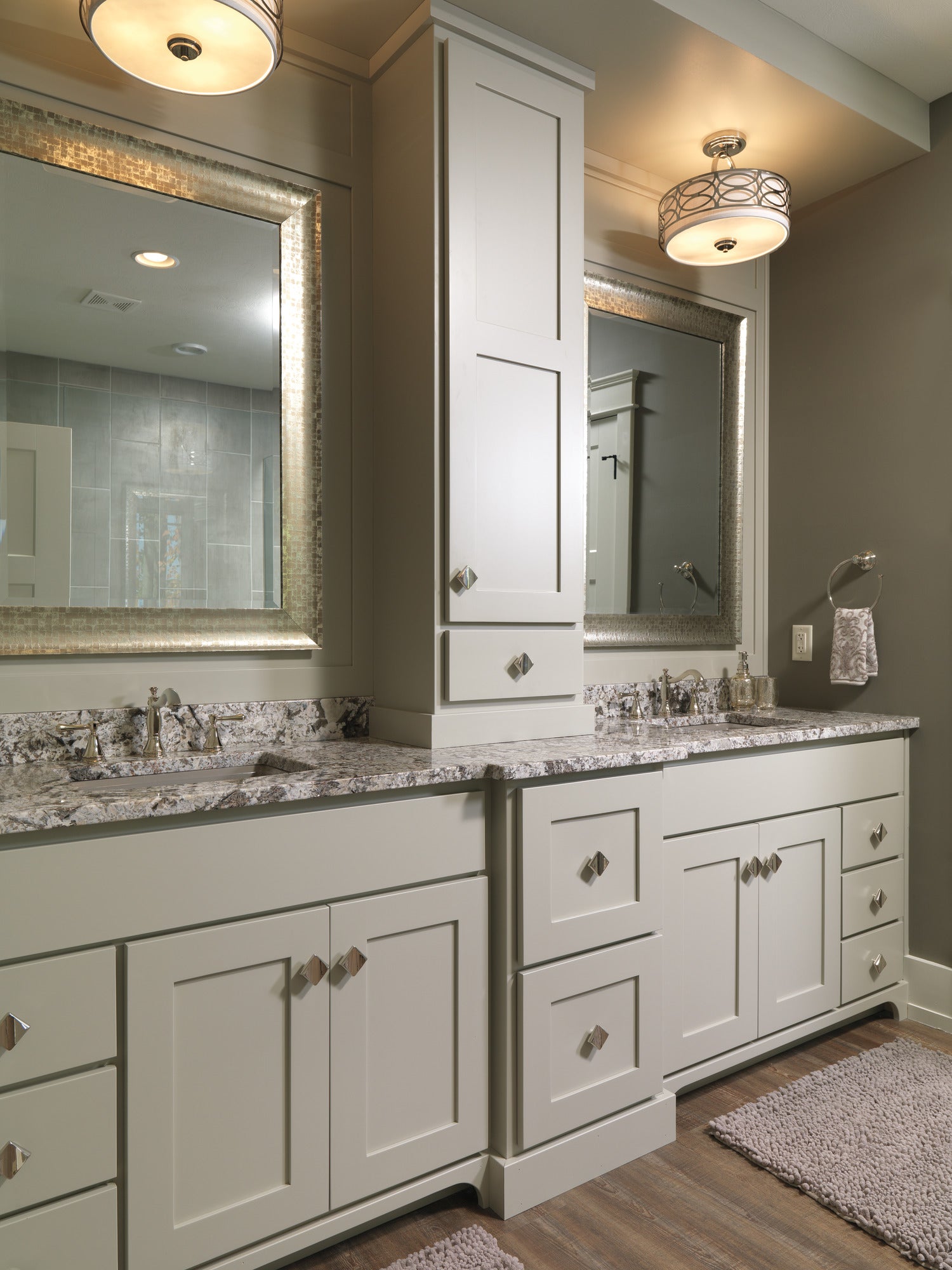 polished nickel bathroom faucet