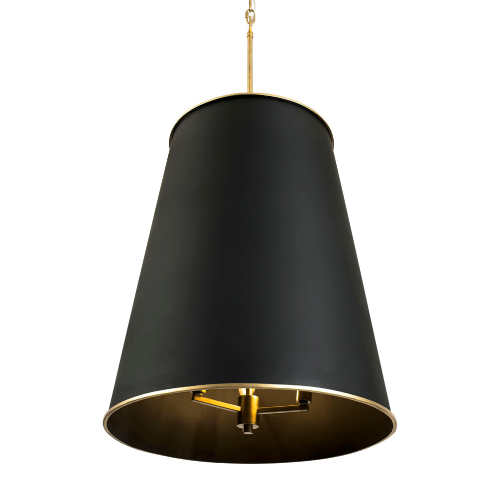 matte black/french gold pendant light