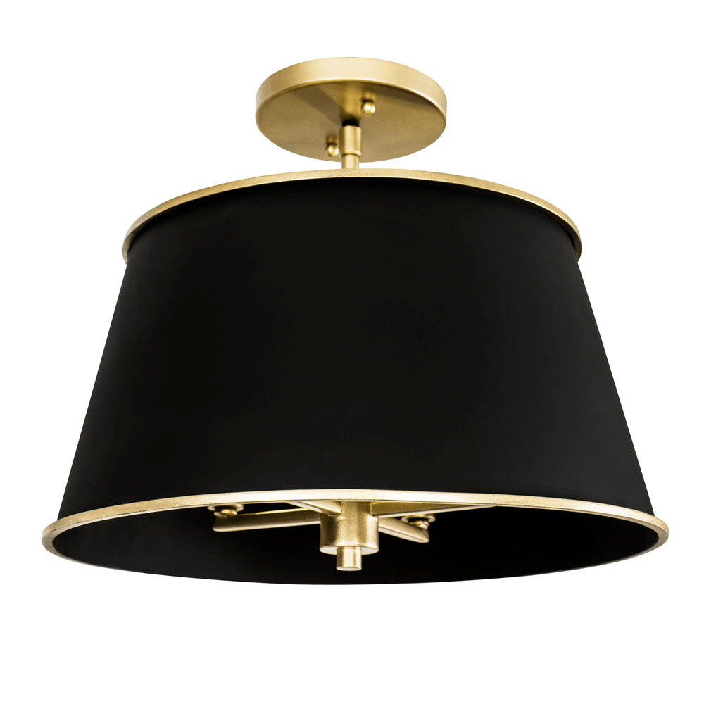 matte black/french gold ceiling mount light