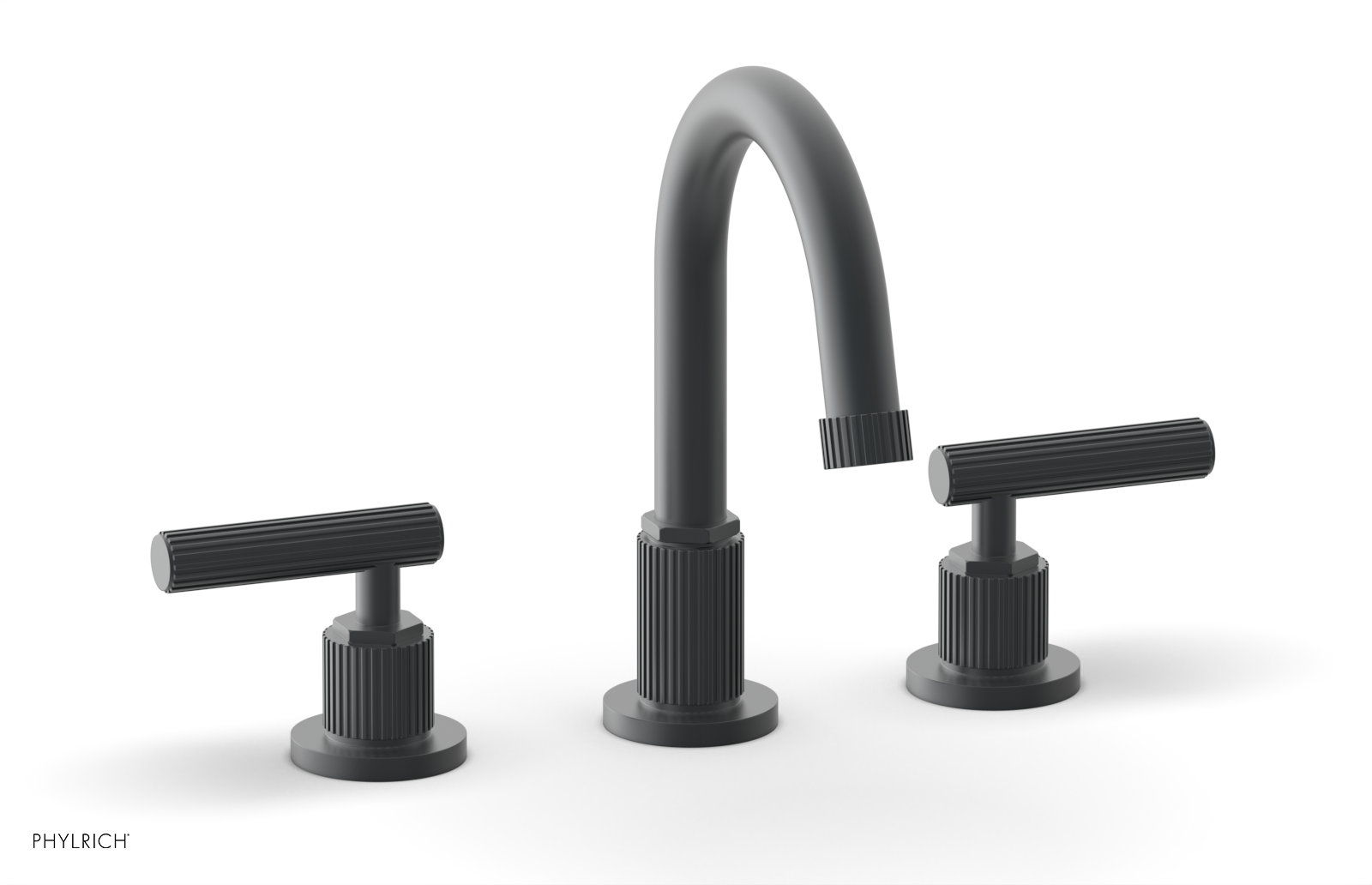 Phylrich Dustrie Grooved Widespread Faucet with Lever Handle