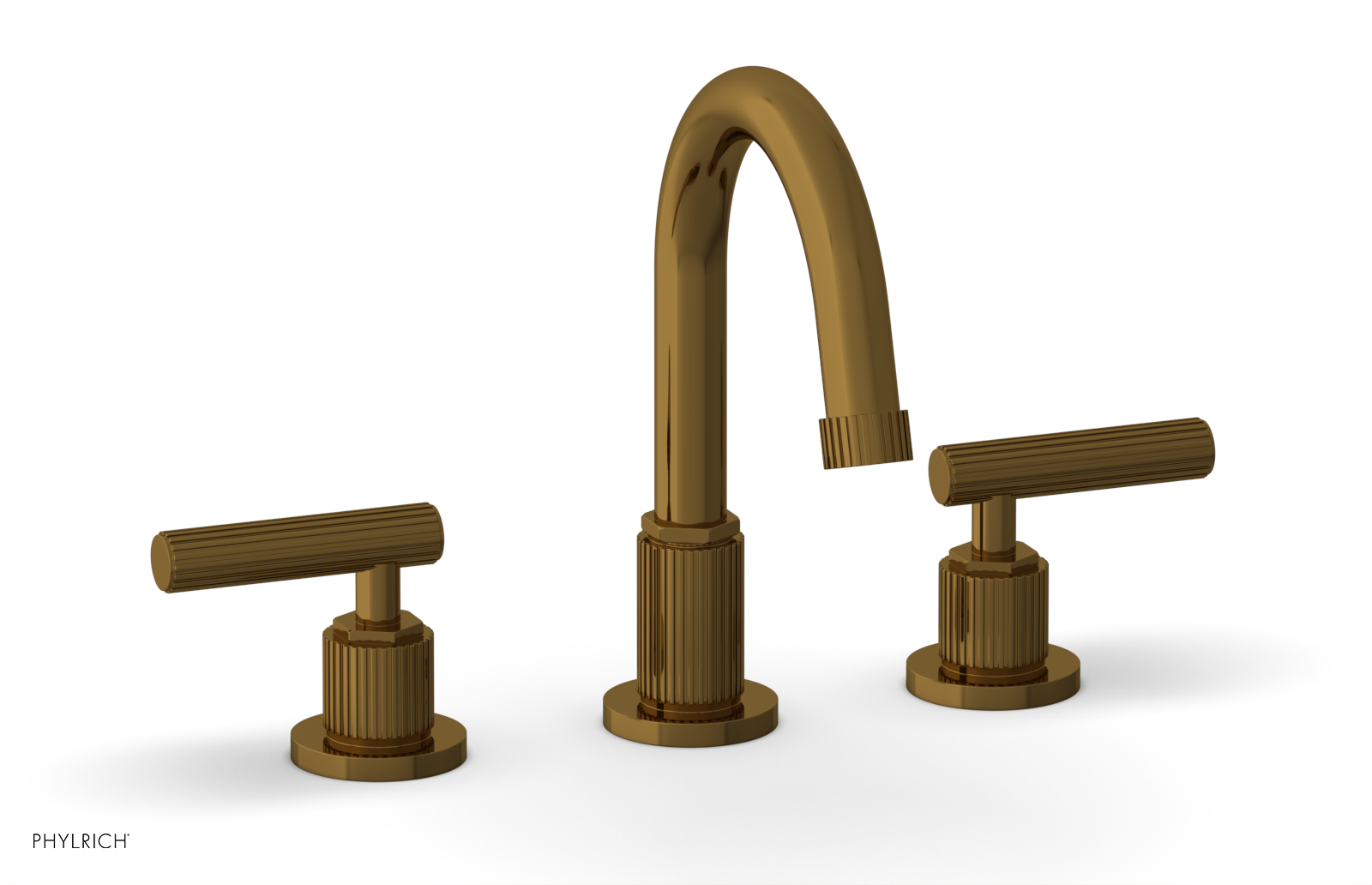 Phylrich Dustrie Grooved Widespread Faucet with Lever Handle