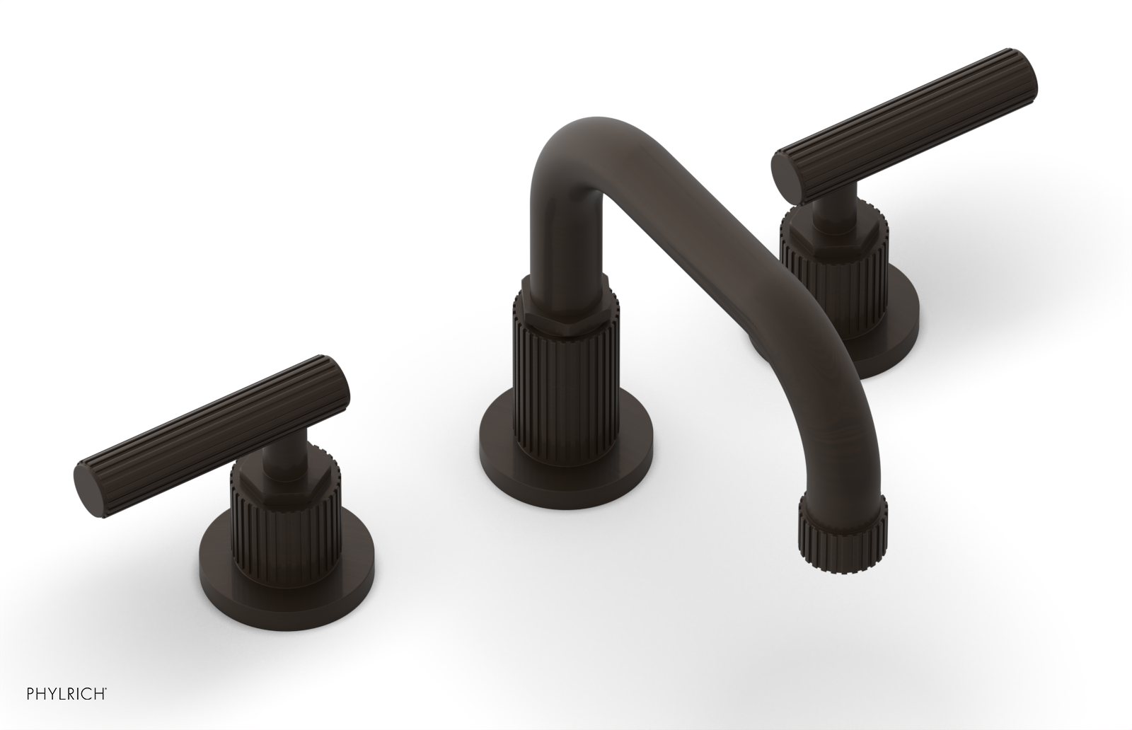 Phylrich Dustrie Grooved Widespread Faucet with Lever Handle