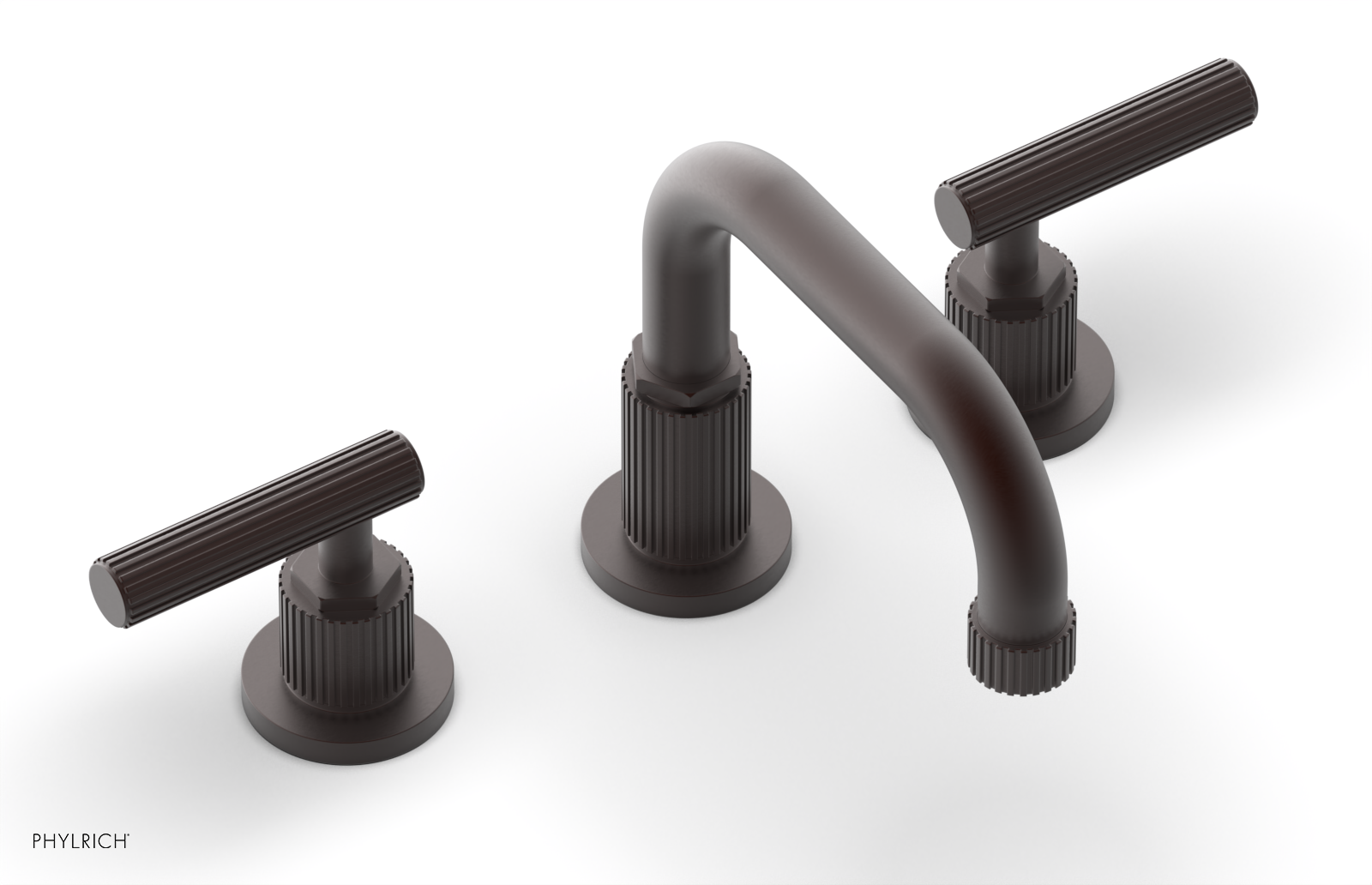 Phylrich Dustrie Grooved Widespread Faucet with Lever Handle