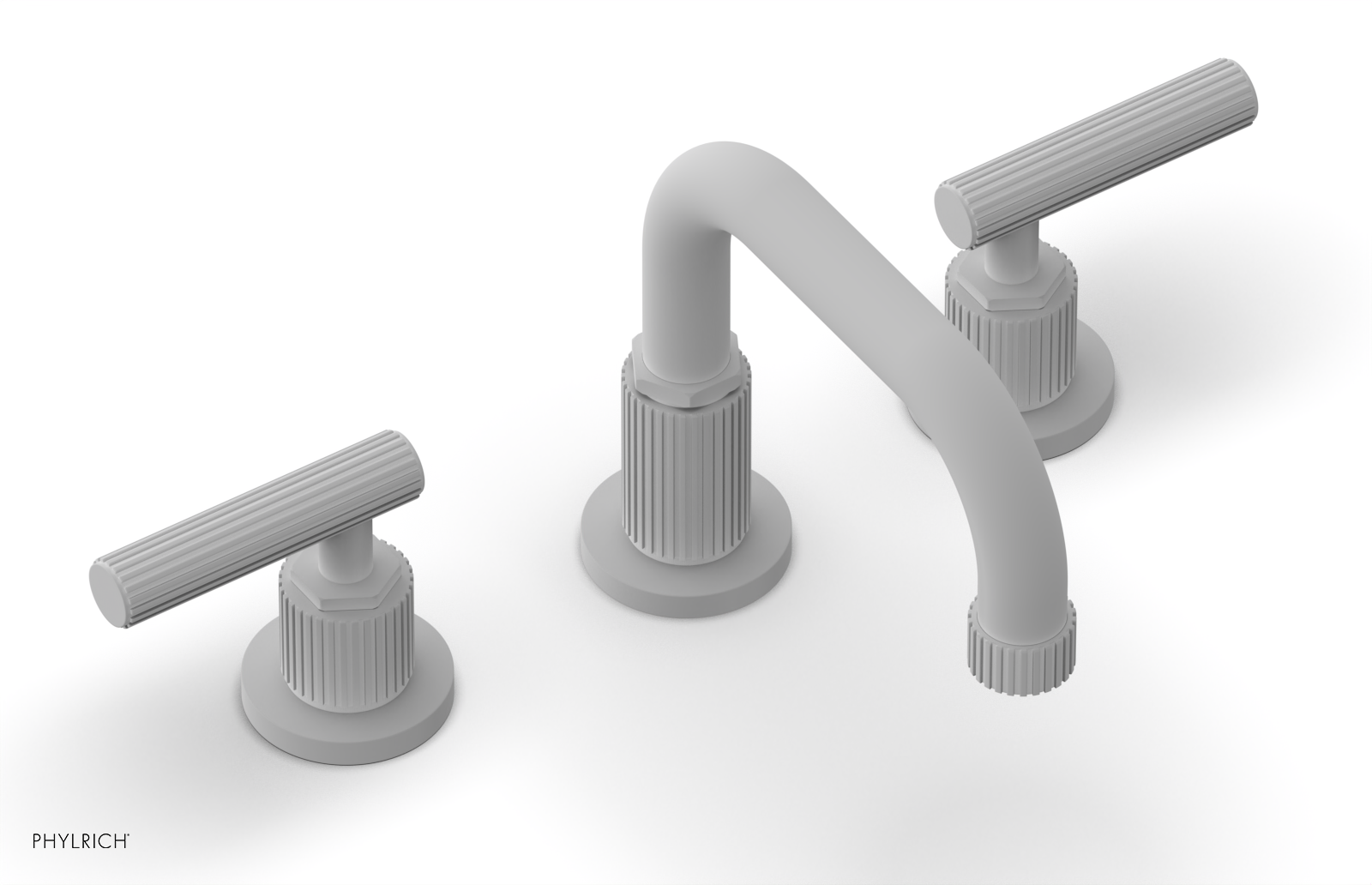 Phylrich Dustrie Grooved Widespread Faucet with Lever Handle