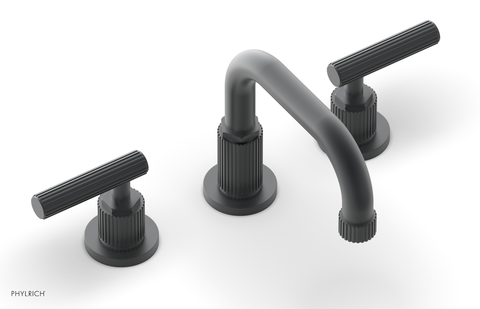 Phylrich Dustrie Grooved Widespread Faucet with Lever Handle