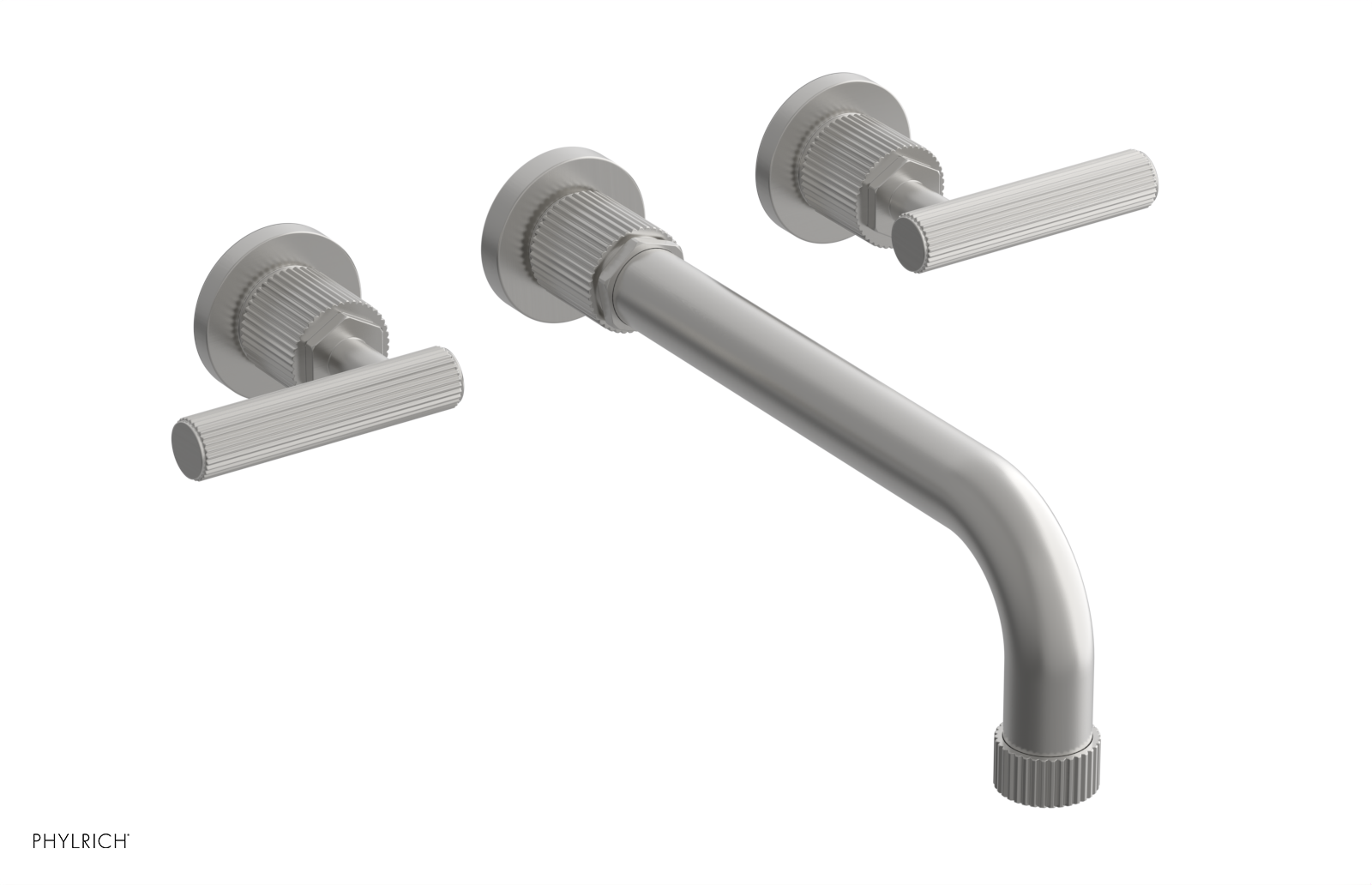 Phylrich Dustrie Grooved 10" Spout Wall Tub Set with Lever Handle