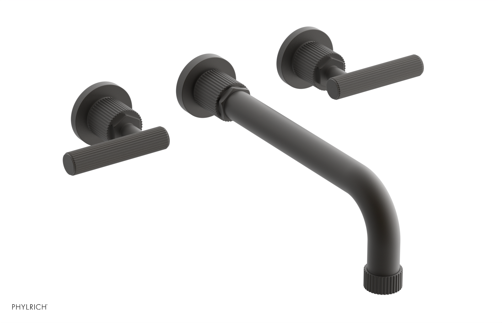 Phylrich Dustrie Grooved 10" Spout Wall Lavatory Set with Lever Handle