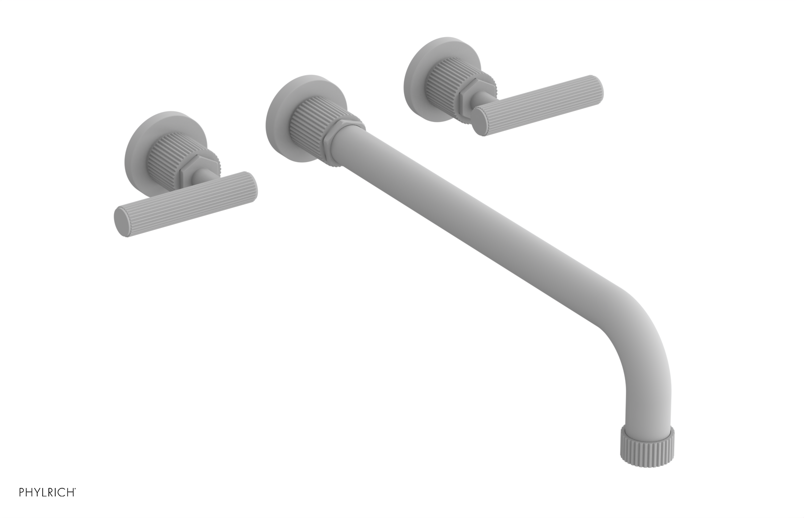 Phylrich Dustrie Grooved 14" Spout Wall Tub Set with Lever Handle