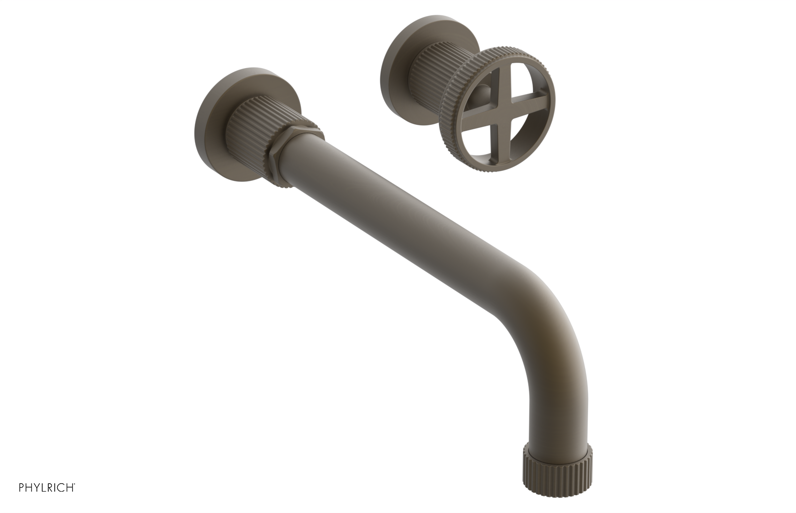 Phylrich Dustrie Grooved 10" Spout Single Handle Wall Lavatory Set