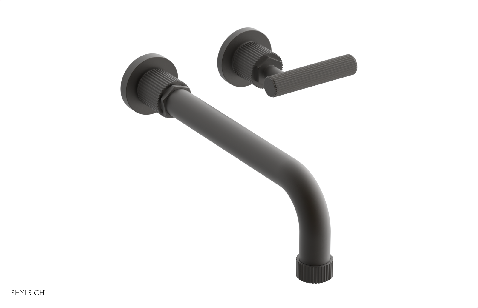 Phylrich Dustrie Grooved 10" Spout Single Handle Wall Lavatory Set