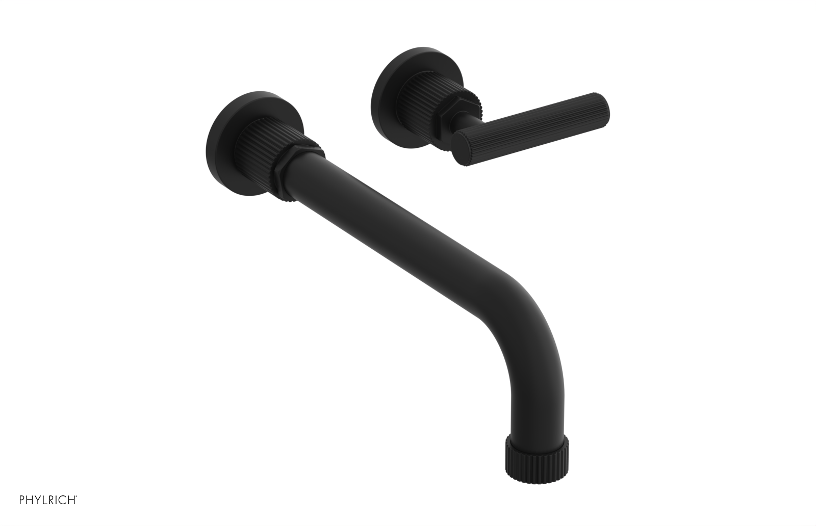 Phylrich Dustrie Grooved 10" Spout Single Handle Wall Lavatory Set