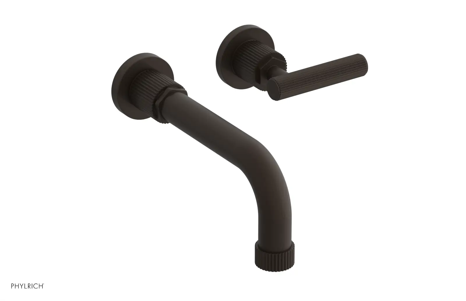 Phylrich Dustrie Grooved 7 5/8" SpoutSingle Handle Wall Lavatory Set by Phylrich