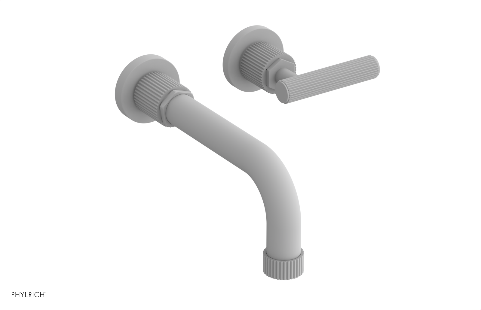 Phylrich Dustrie Grooved 7 5/8" SpoutSingle Handle Wall Lavatory Set by Phylrich