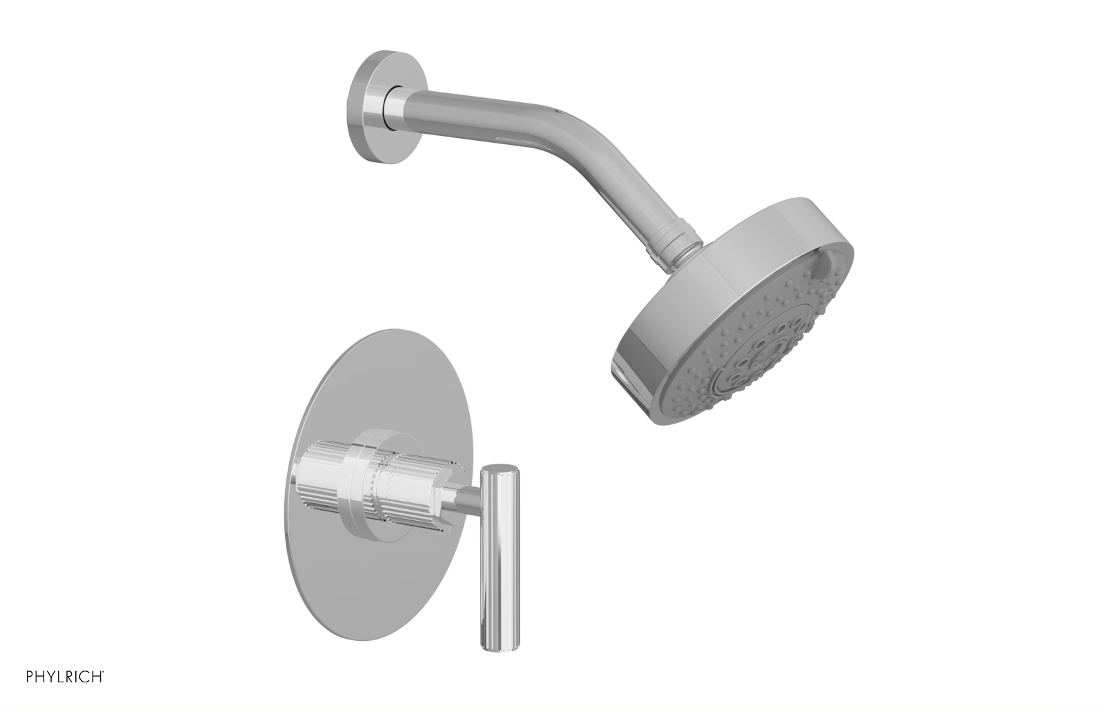 polished chrome shower set