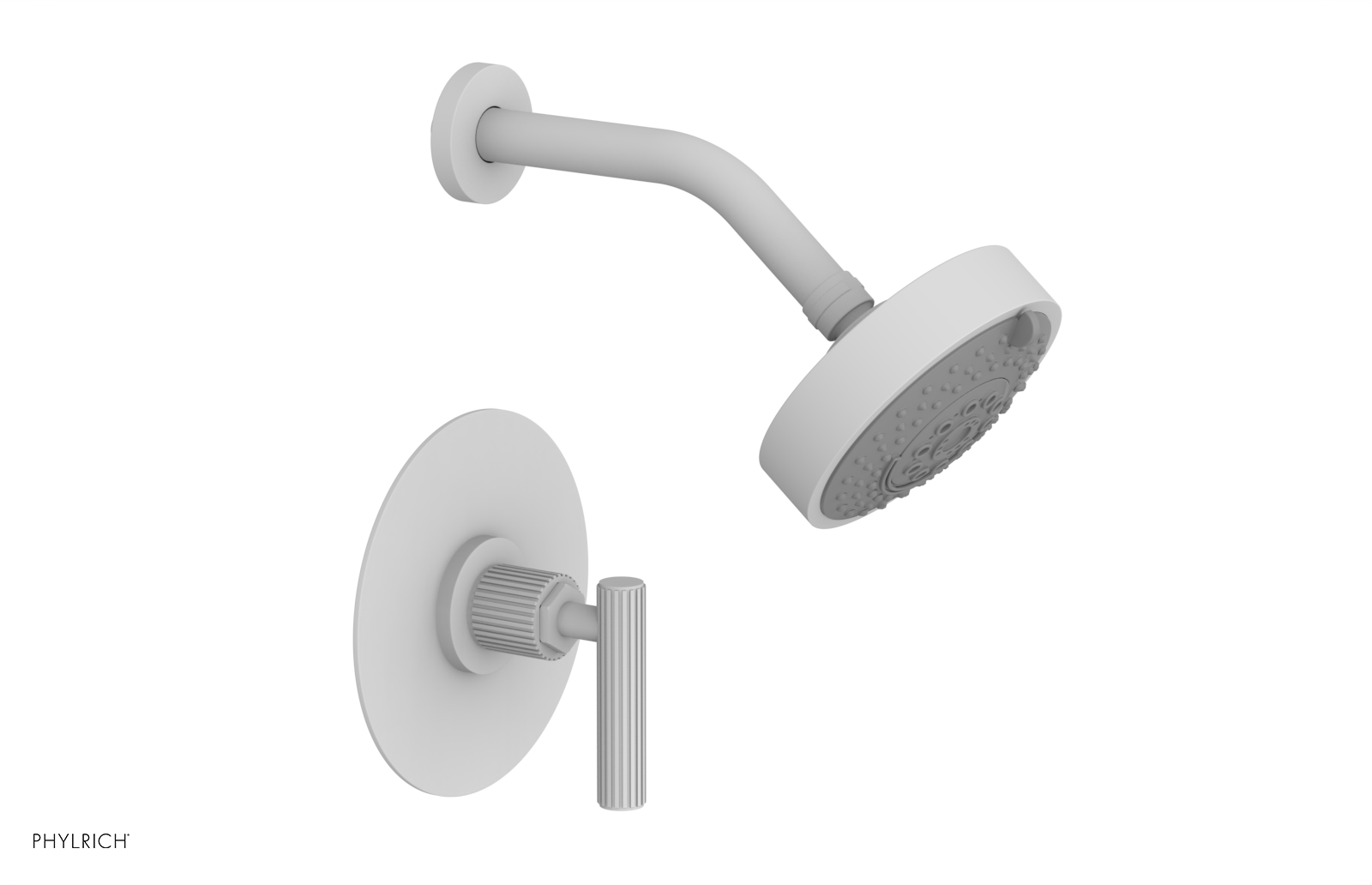 Phylrich Dustrie Grooved Pressure Balance Shower Set with Lever Handle