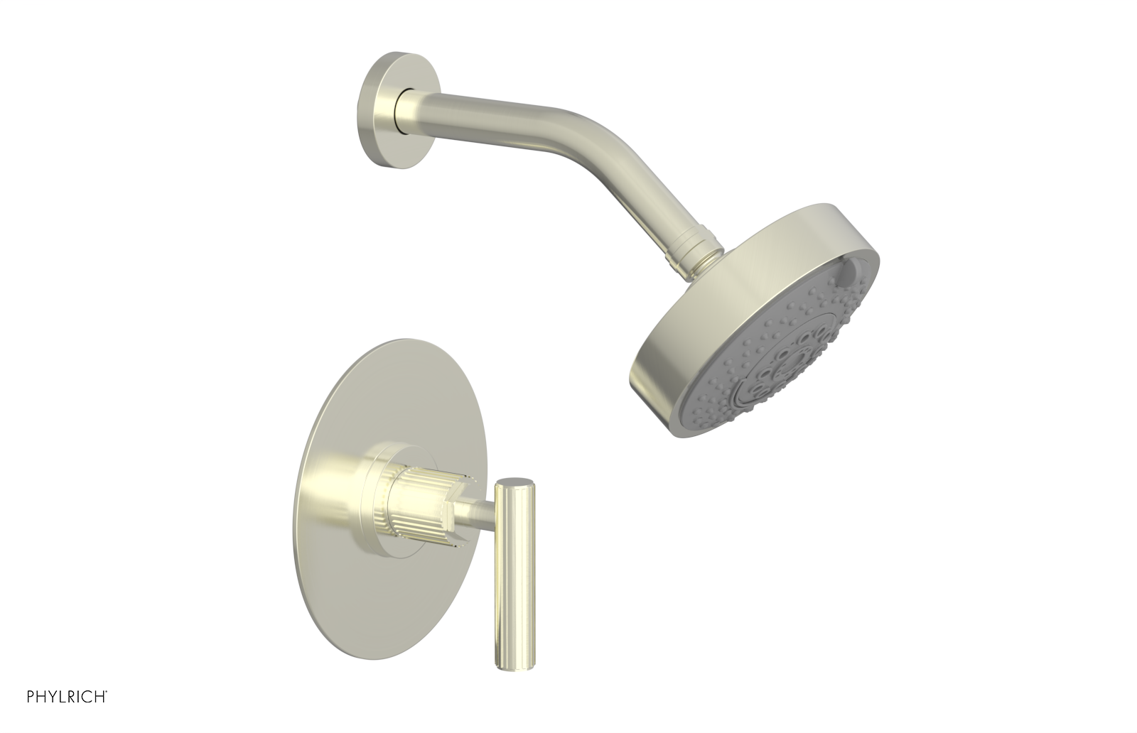 Phylrich Dustrie Grooved Pressure Balance Shower Set with Lever Handle