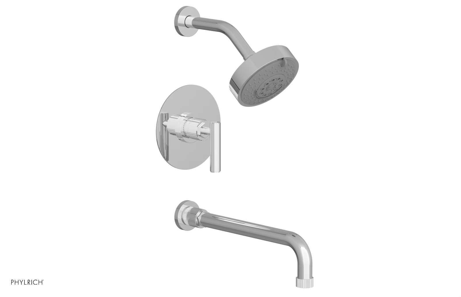 polished chrome shower set