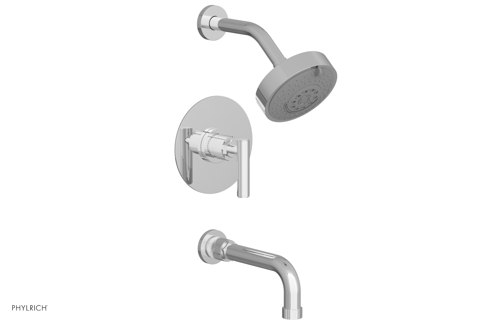 polished chrome shower set