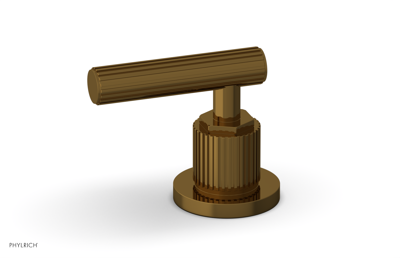 Phylrich Dustrie Grooved Volume Control/Diverter Trim with Lever Handle