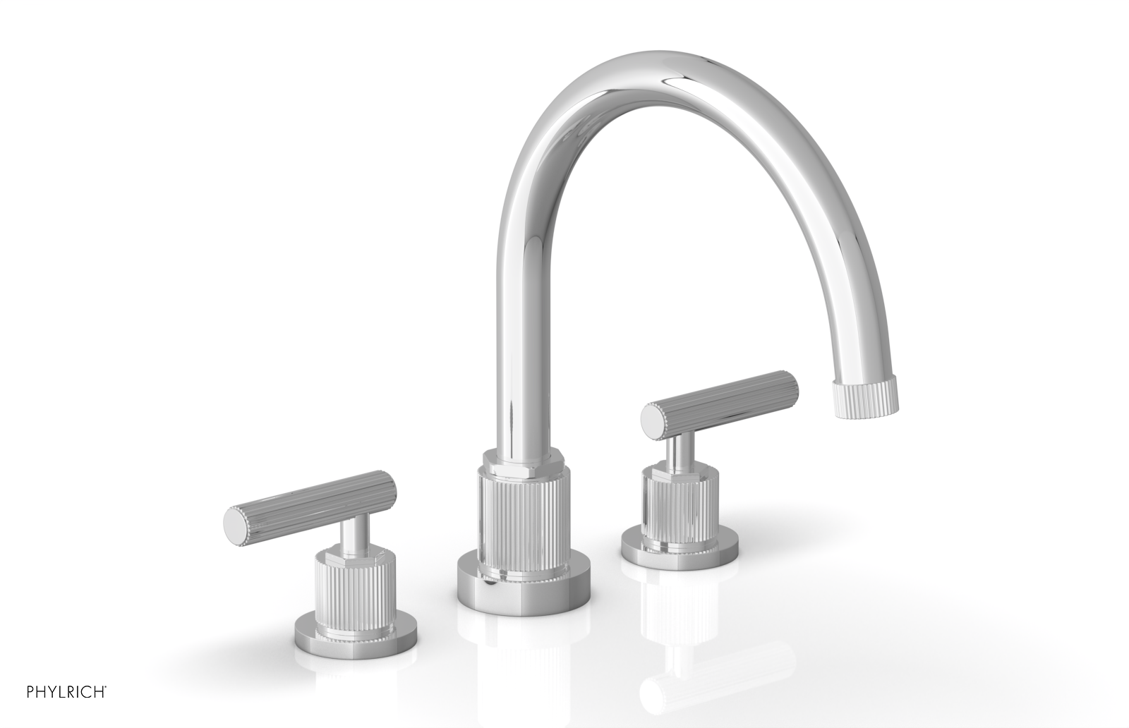 polished chrome bathroom faucet