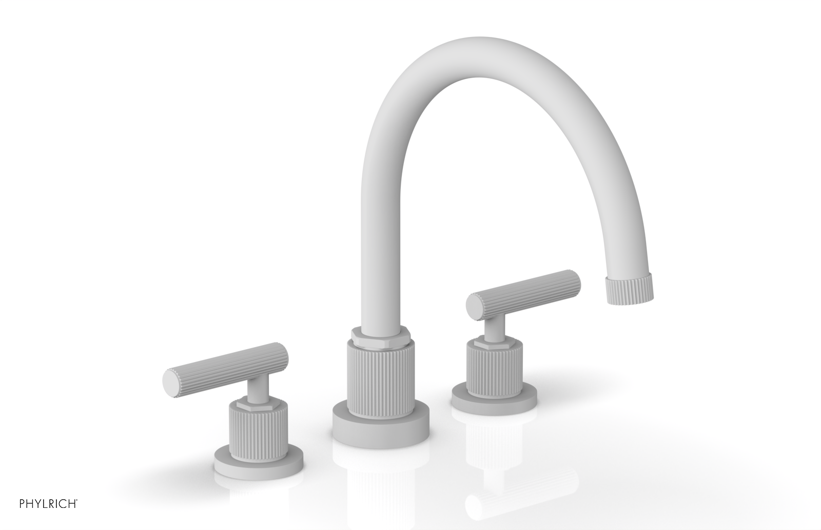 Phylrich Dustrie Grooved Deck Tub Set with Lever Handle