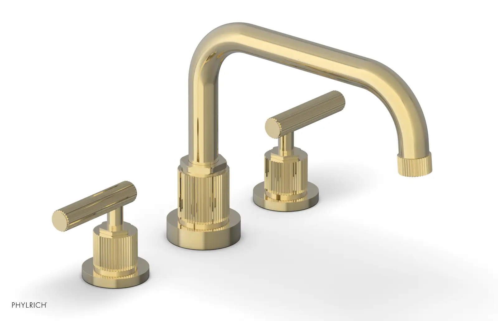 Phylrich Dustrie Grooved Deck Tub Set with Lever Handle by Phylrich