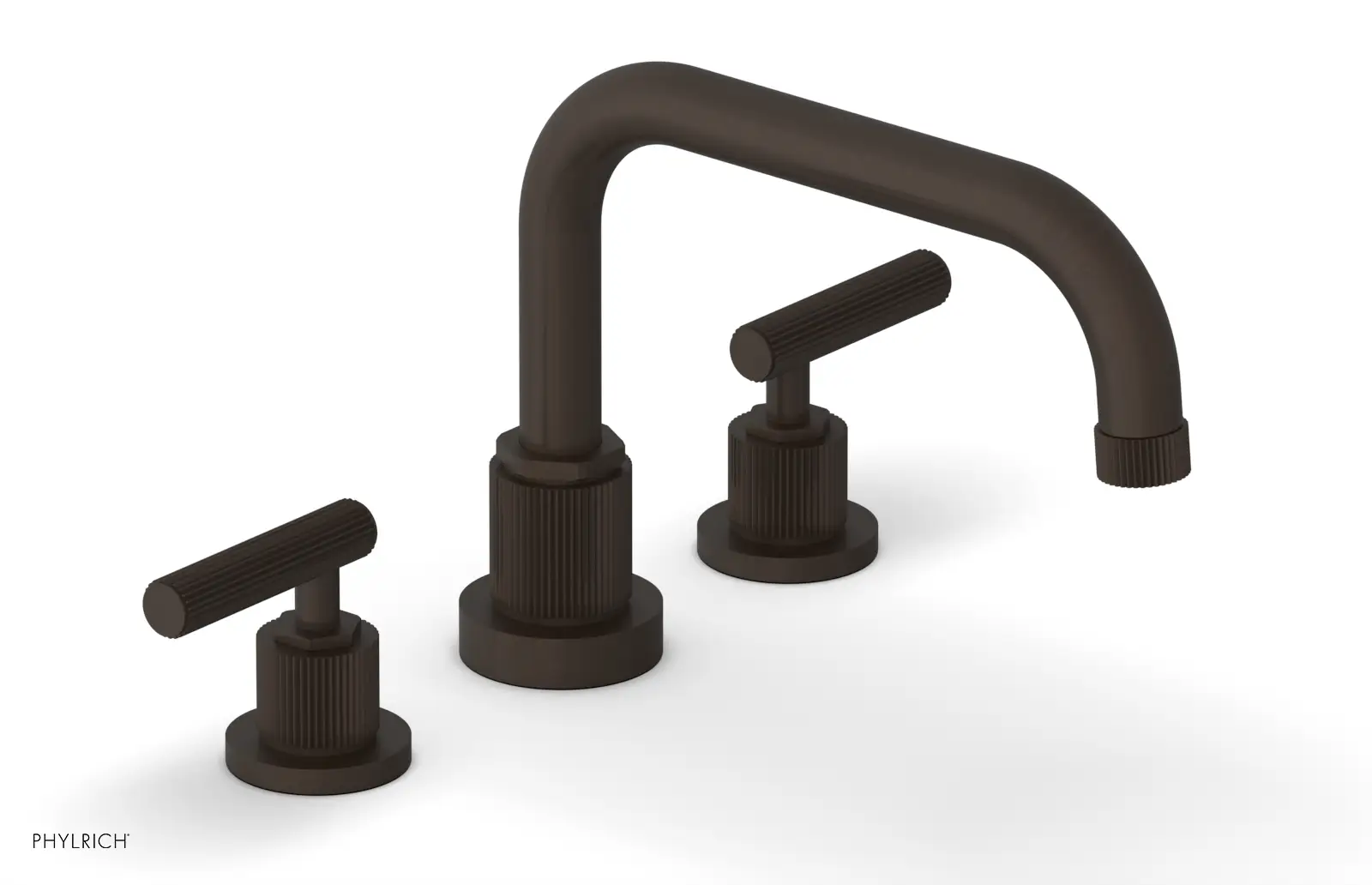 Phylrich Dustrie Grooved Deck Tub Set with Lever Handle by Phylrich
