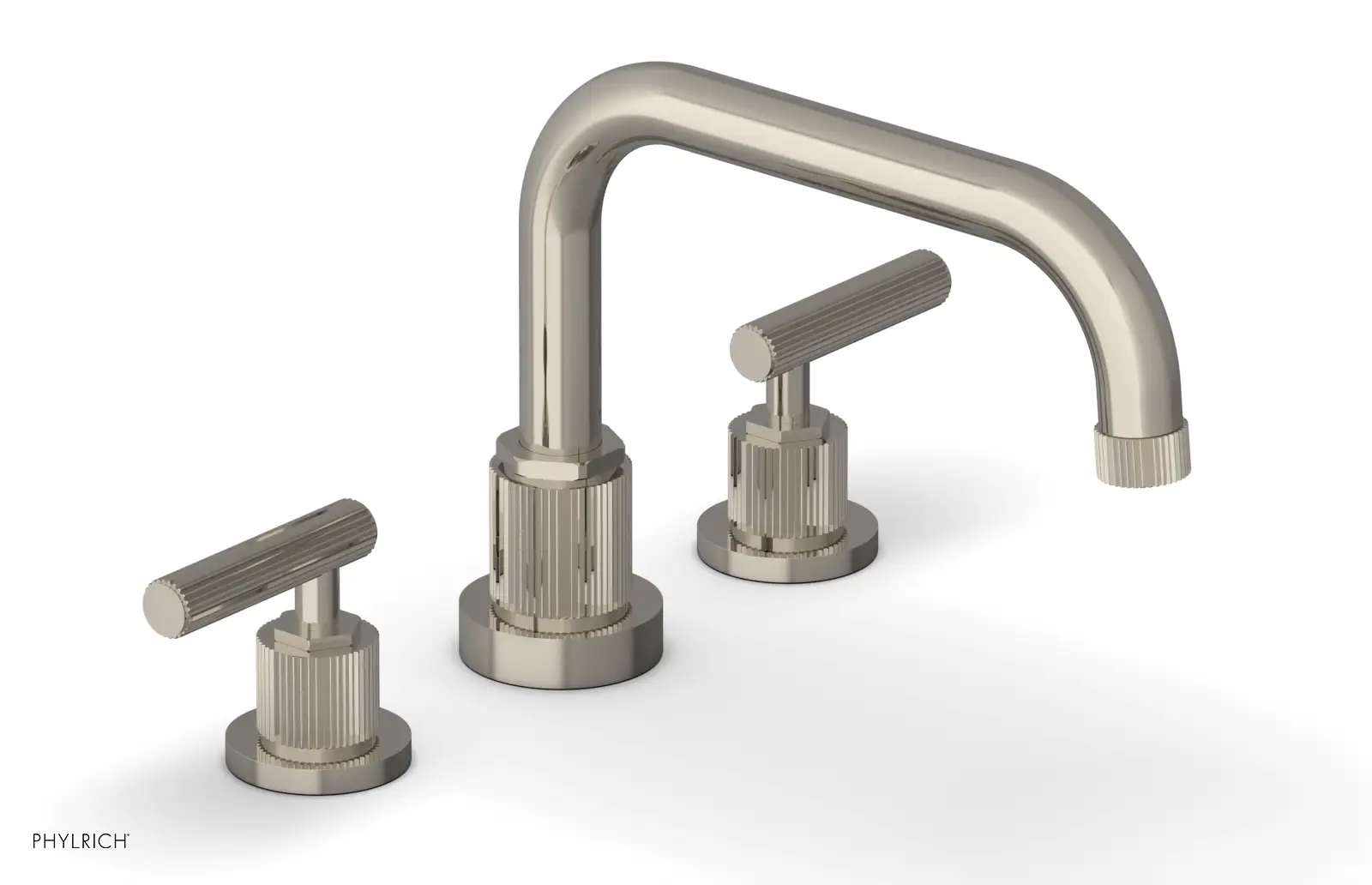 Phylrich Dustrie Grooved Deck Tub Set with Lever Handle by Phylrich