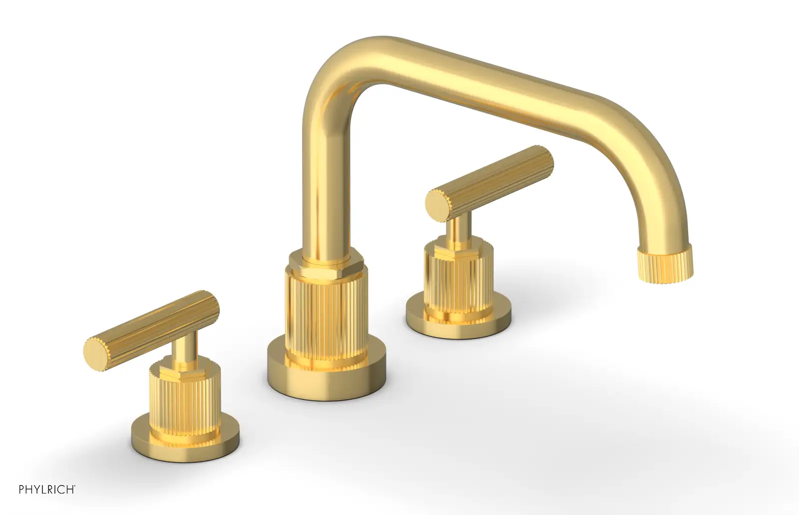 Phylrich Dustrie Grooved Deck Tub Set with Lever Handle by Phylrich