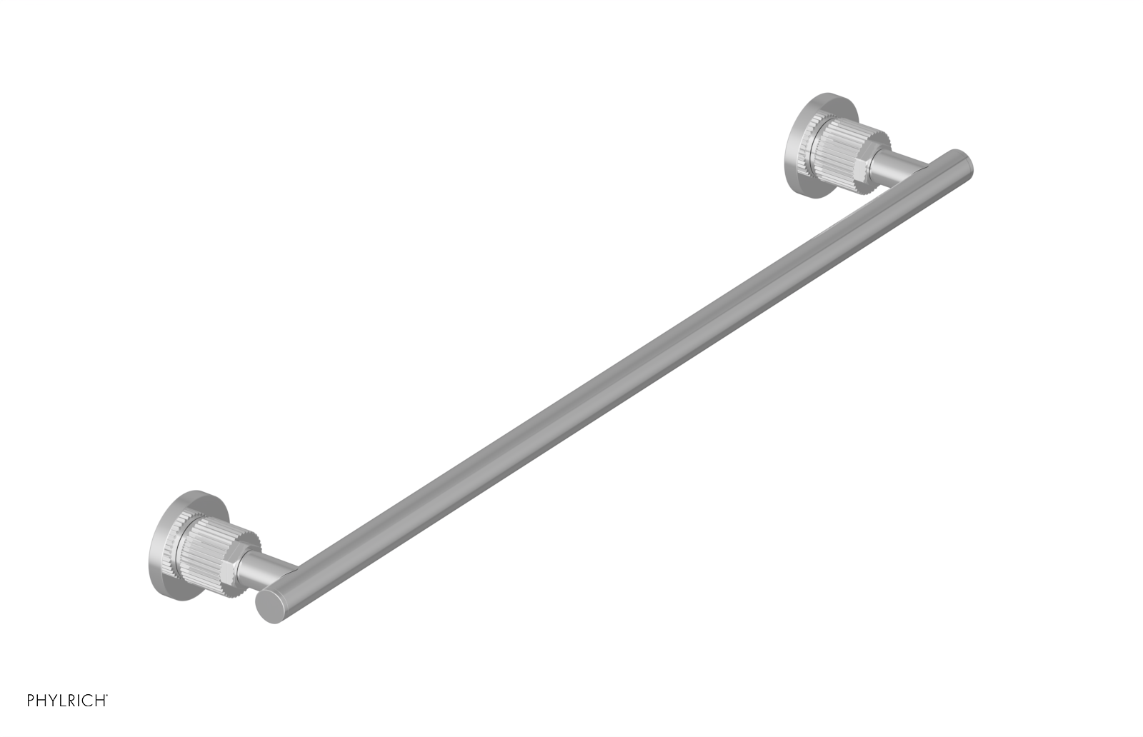 polished chrome towel bar
