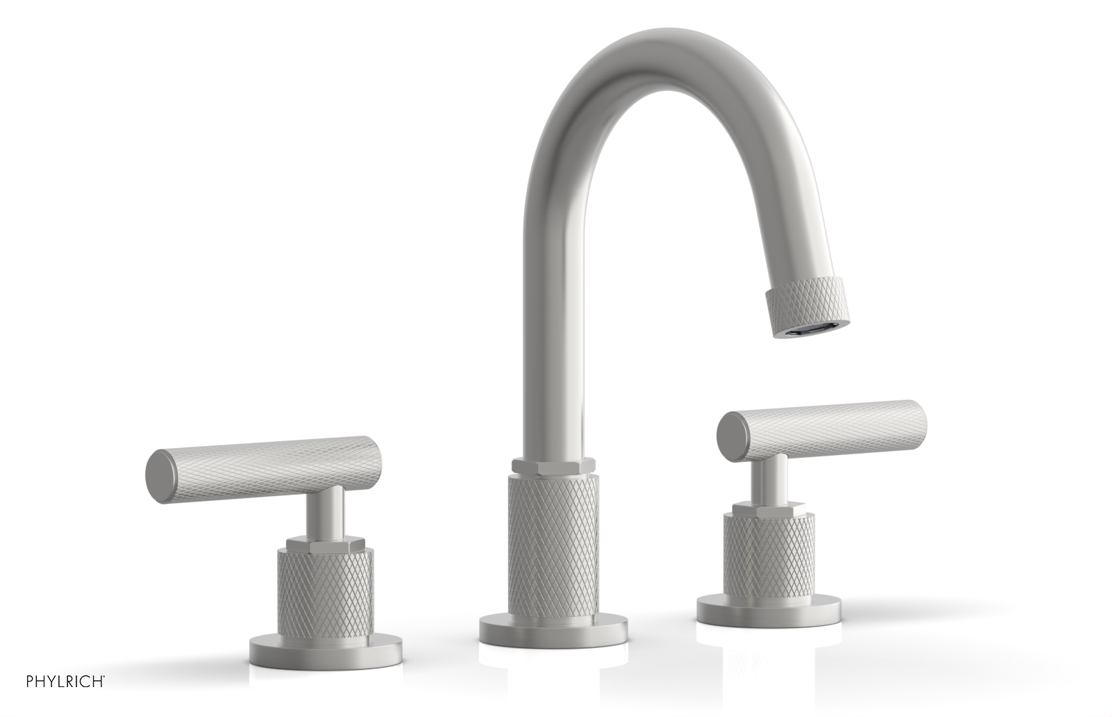 Phylrich Dustrie Knurled Widespread Faucet with Lever Handle
