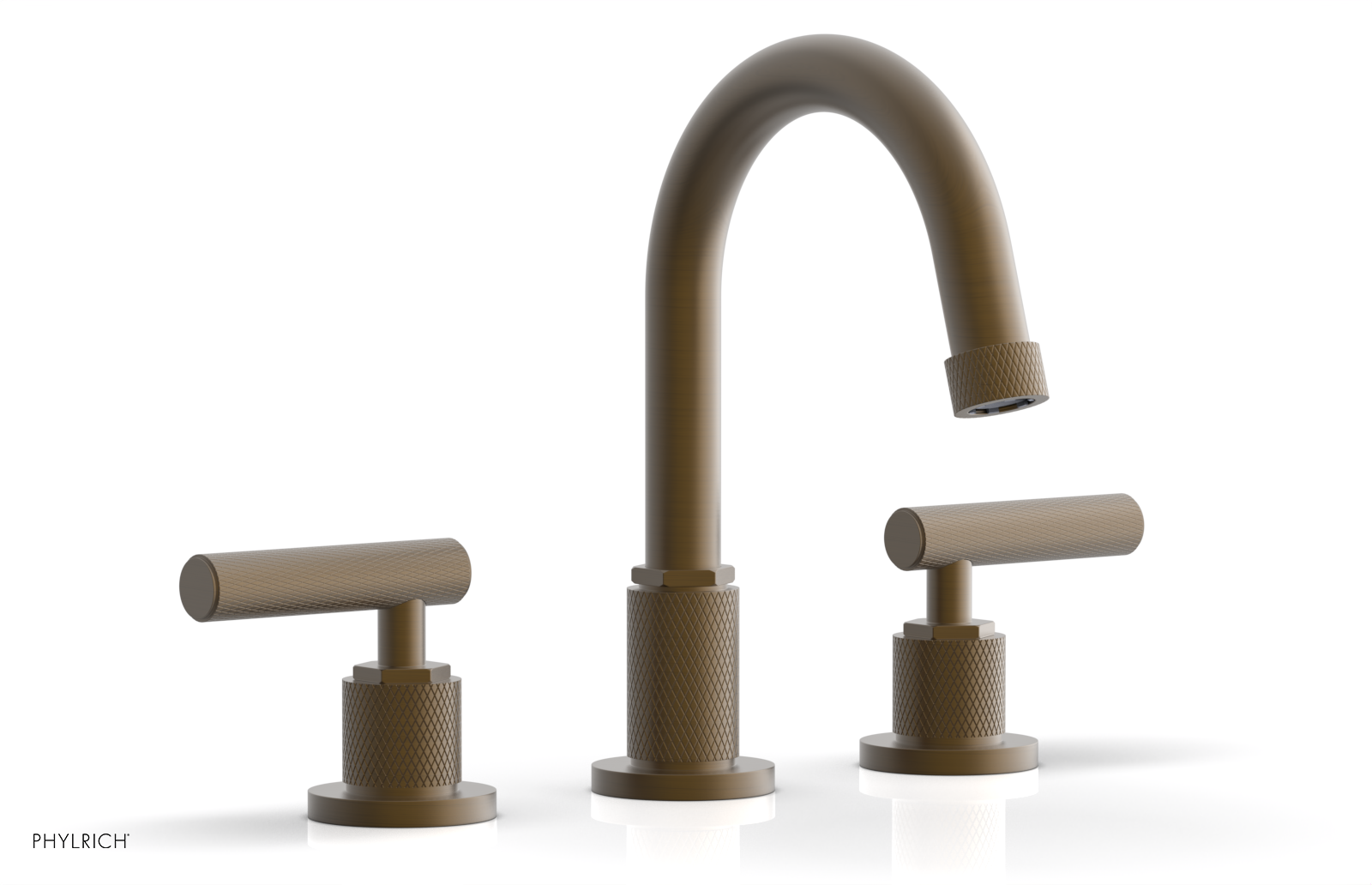Phylrich Dustrie Knurled Widespread Faucet with Lever Handle