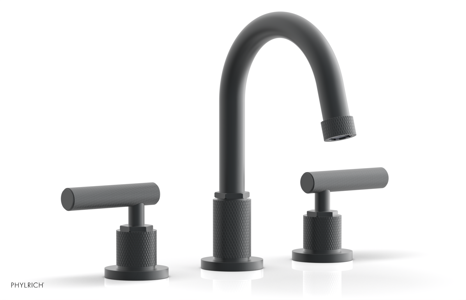 Phylrich Dustrie Knurled Widespread Faucet with Lever Handle