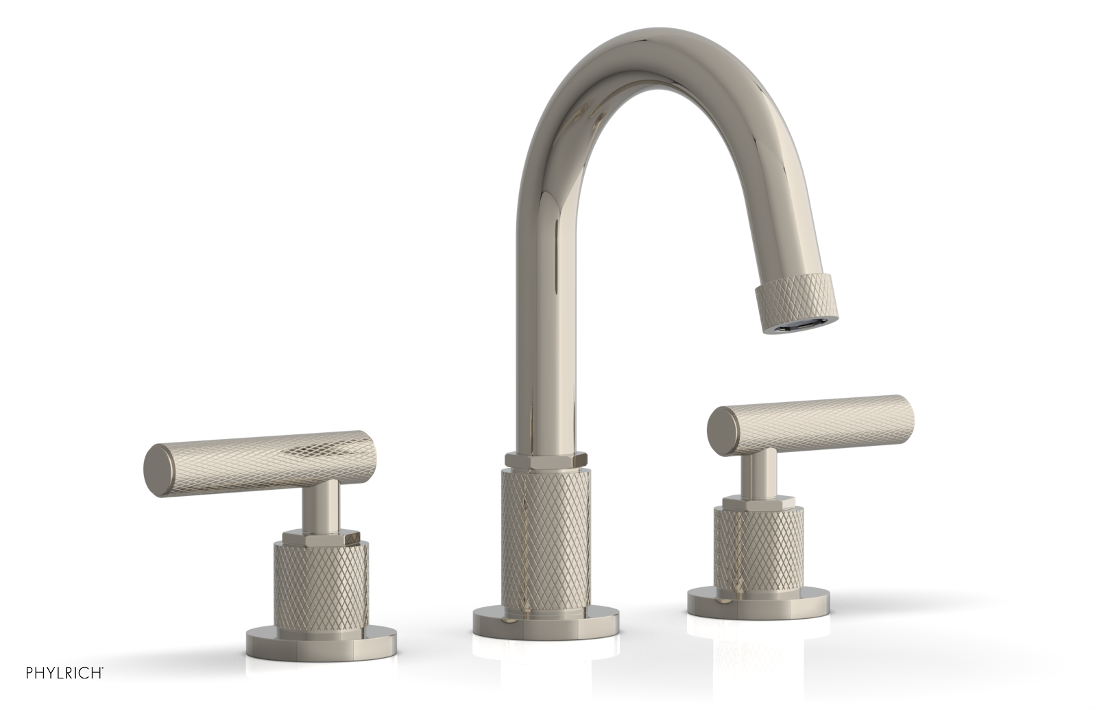 Phylrich Dustrie Knurled Widespread Faucet with Lever Handle