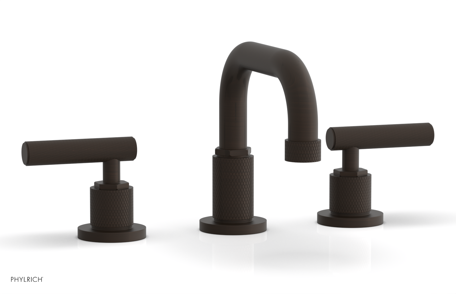 Phylrich Dustrie Knurled Widespread Faucet with Lever Handle