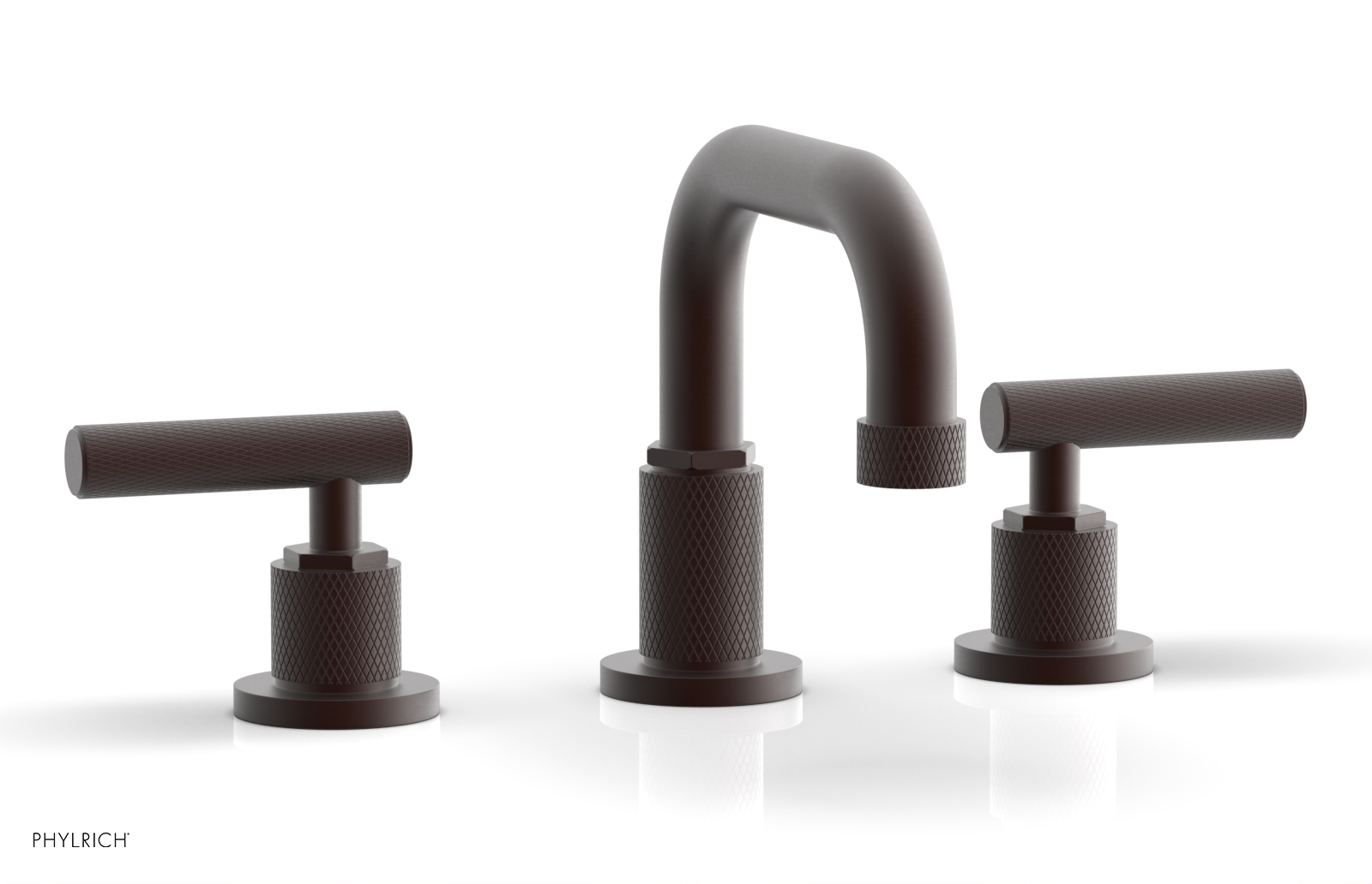 Phylrich Dustrie Knurled Widespread Faucet with Lever Handle