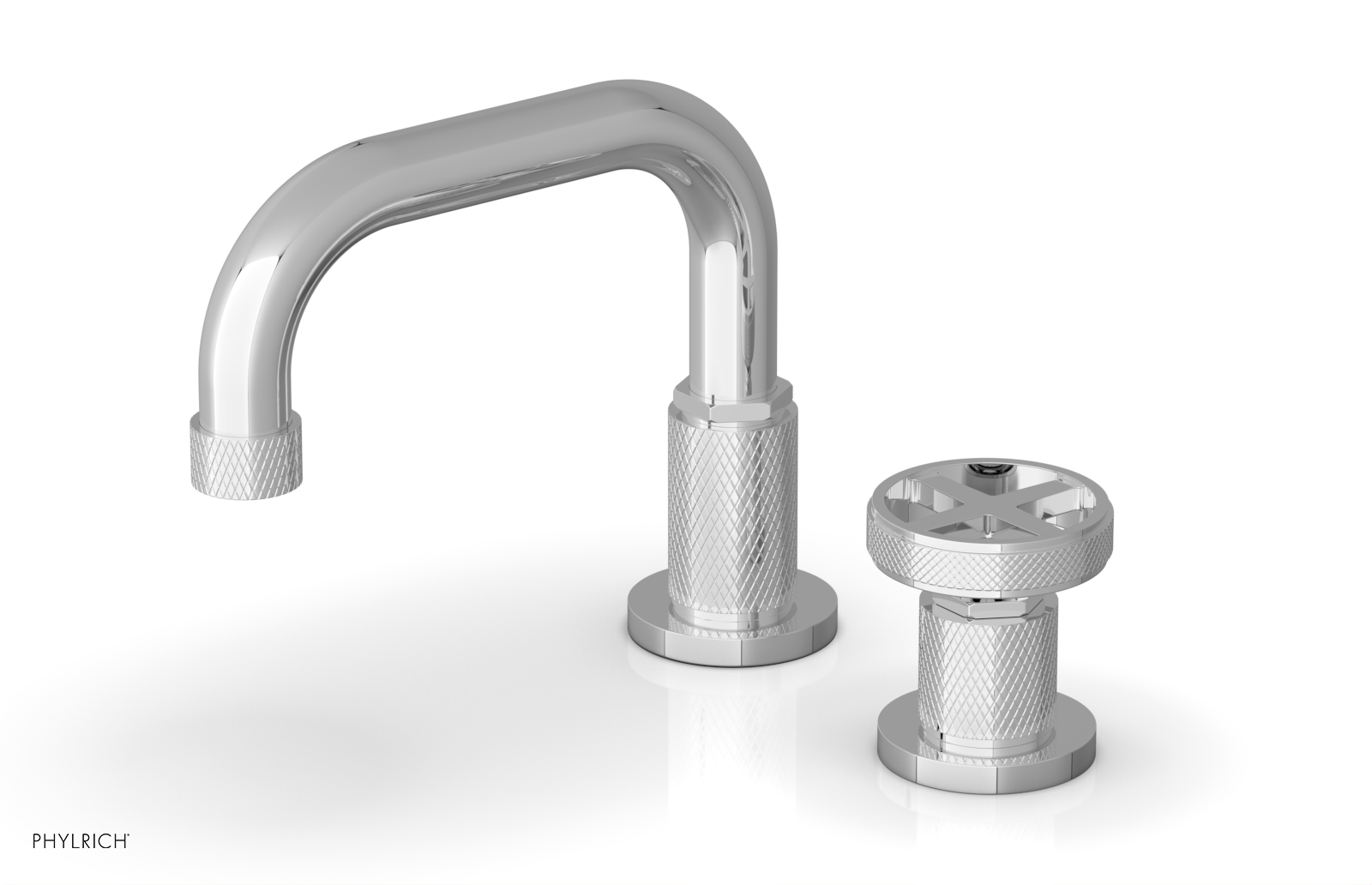 polished chrome bathroom faucet