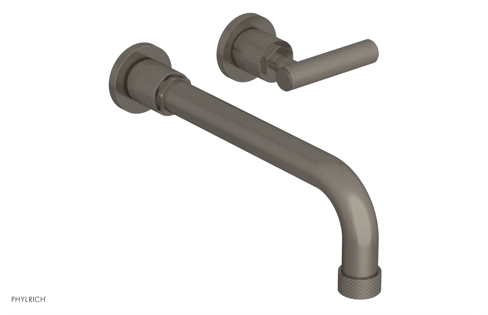 Phylrich Dustrie Knurled 10" Spout Single Handle Wall Lavatory Set by Phylrich