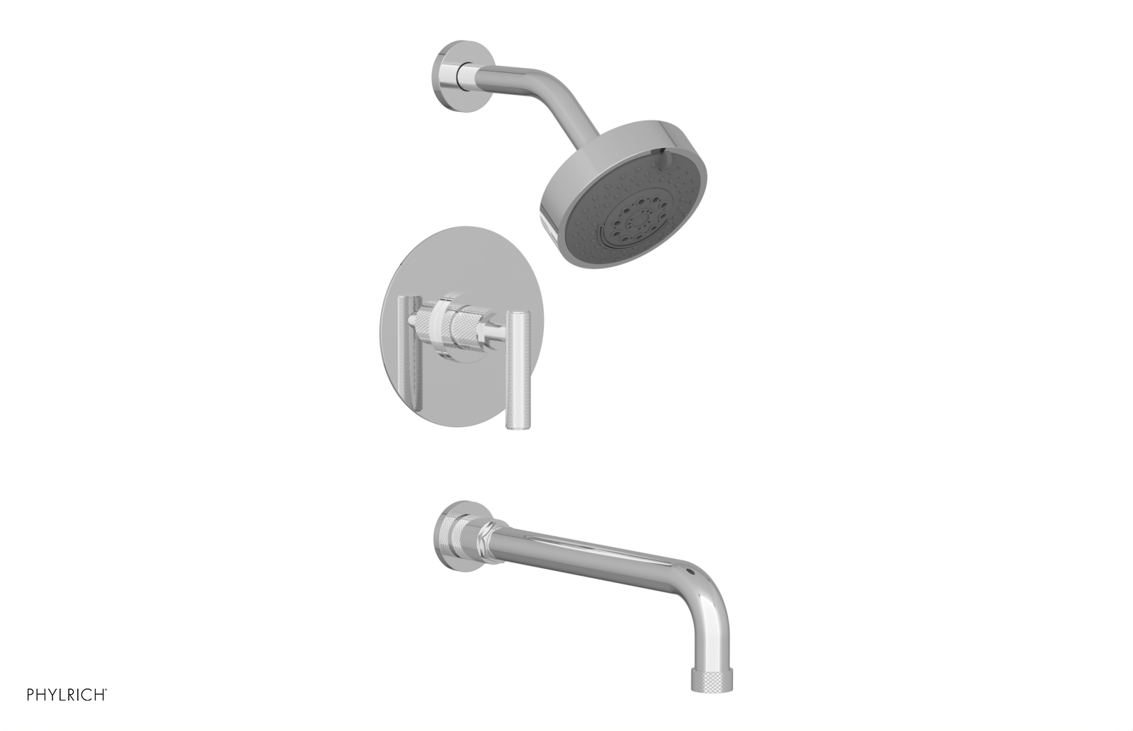 polished chrome shower set