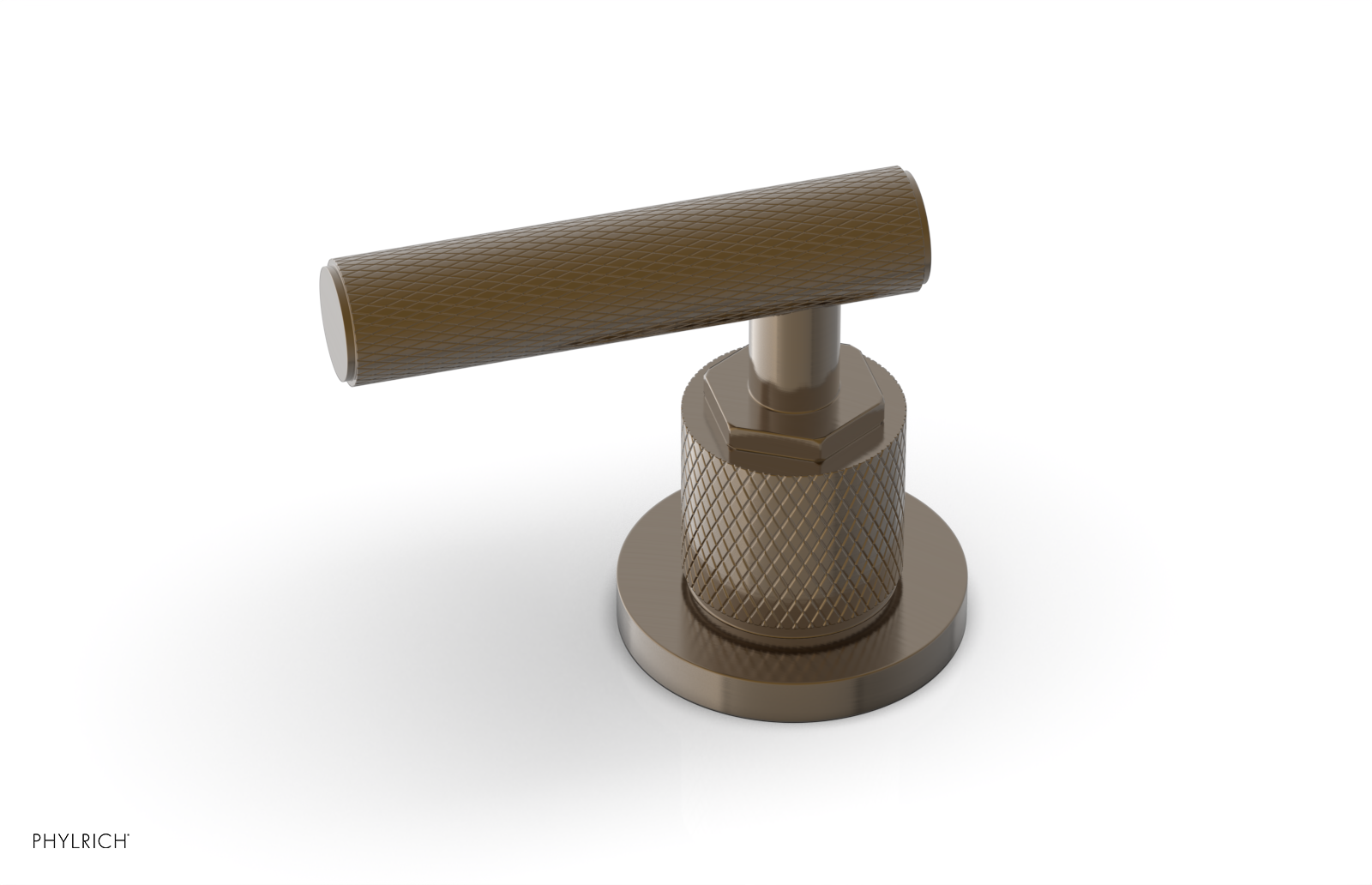 Phylrich Dustrie Knurled Volume Control/Diverter Trim with Lever Handle