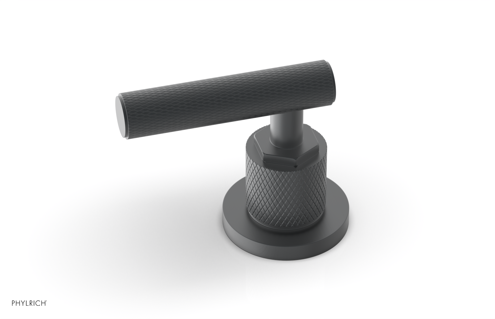 Phylrich Dustrie Knurled Volume Control/Diverter Trim with Lever Handle