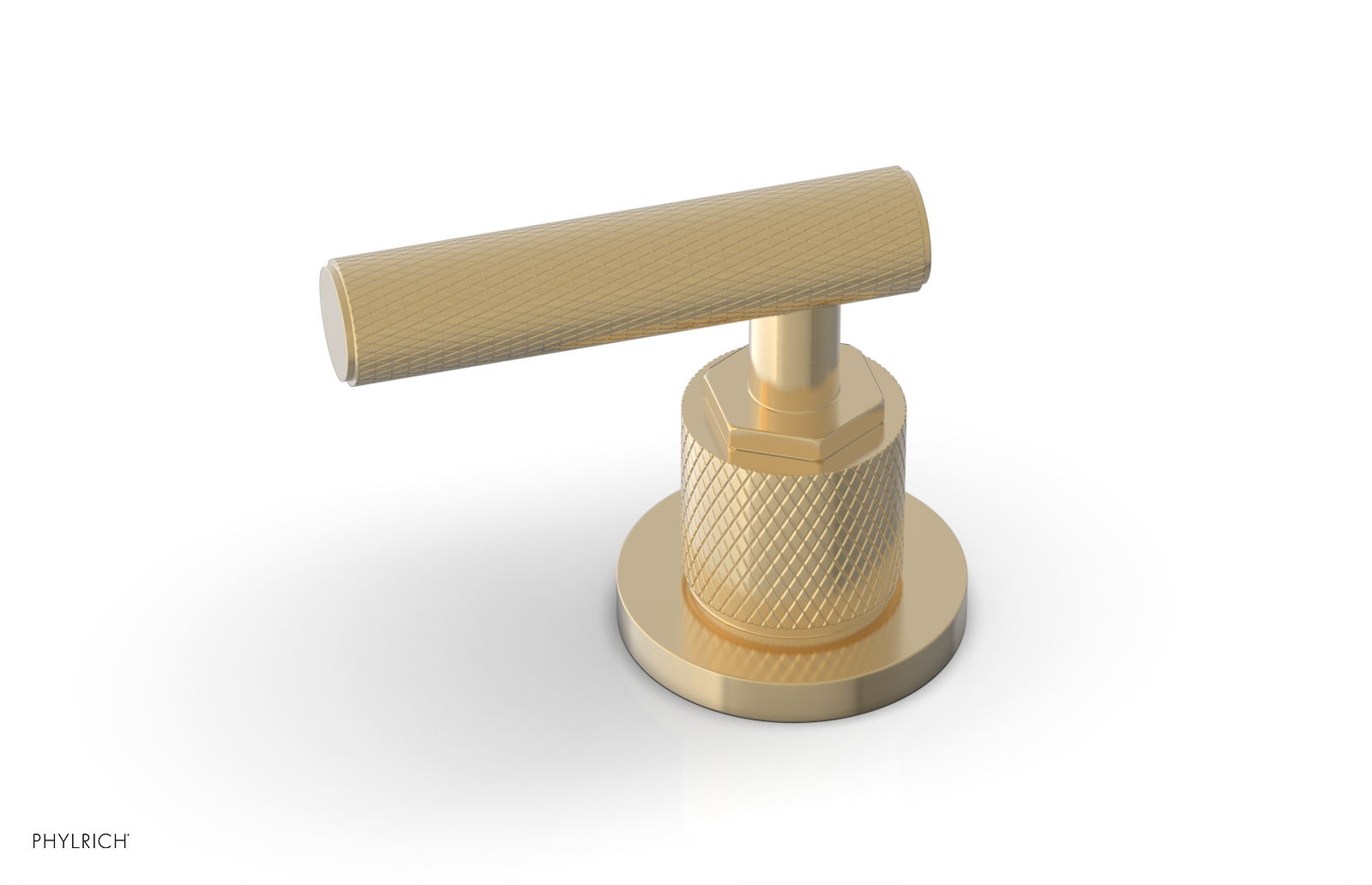 Phylrich Dustrie Knurled Volume Control/Diverter Trim with Lever Handle