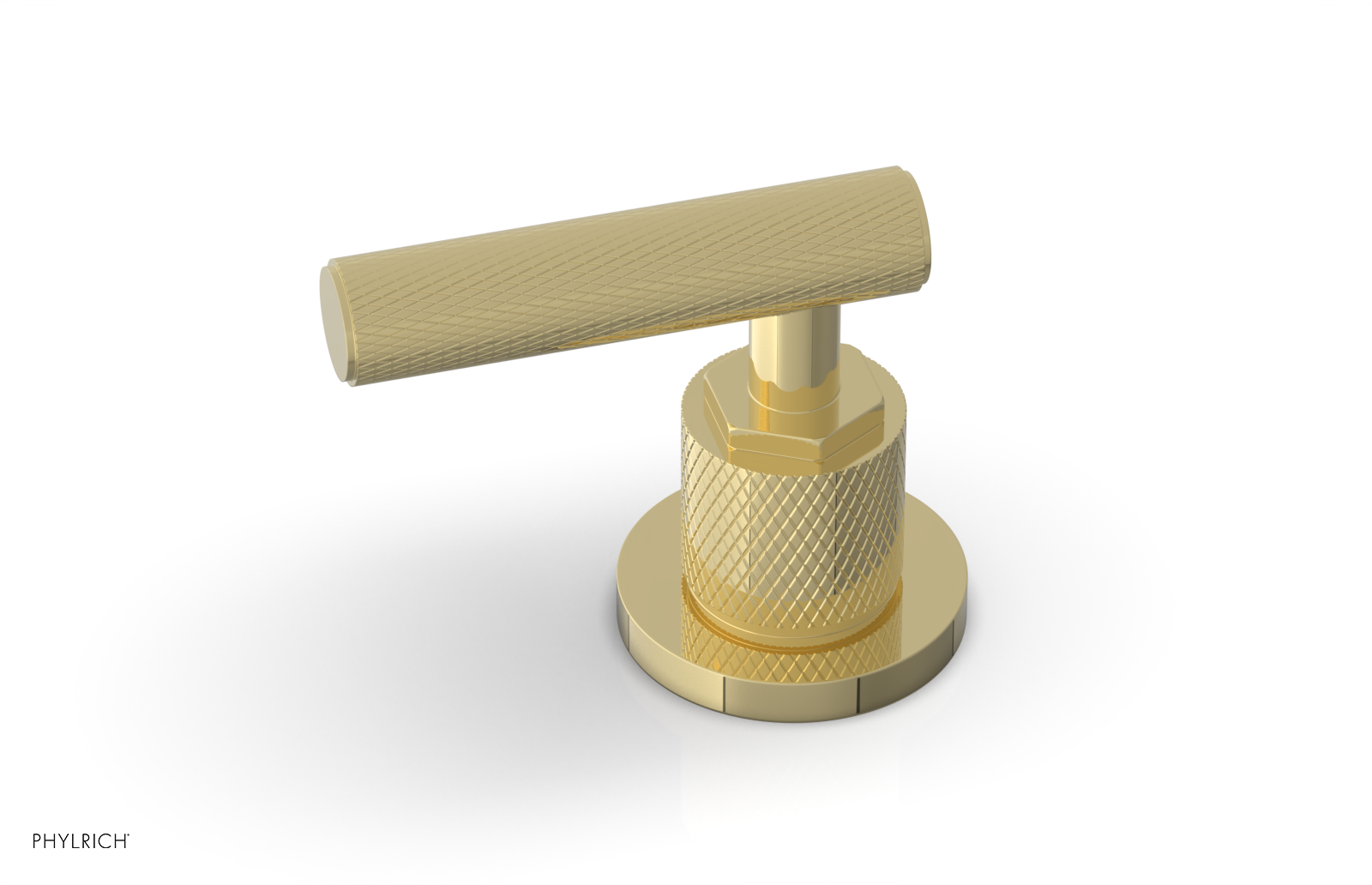 Phylrich Dustrie Knurled Volume Control/Diverter Trim with Lever Handle